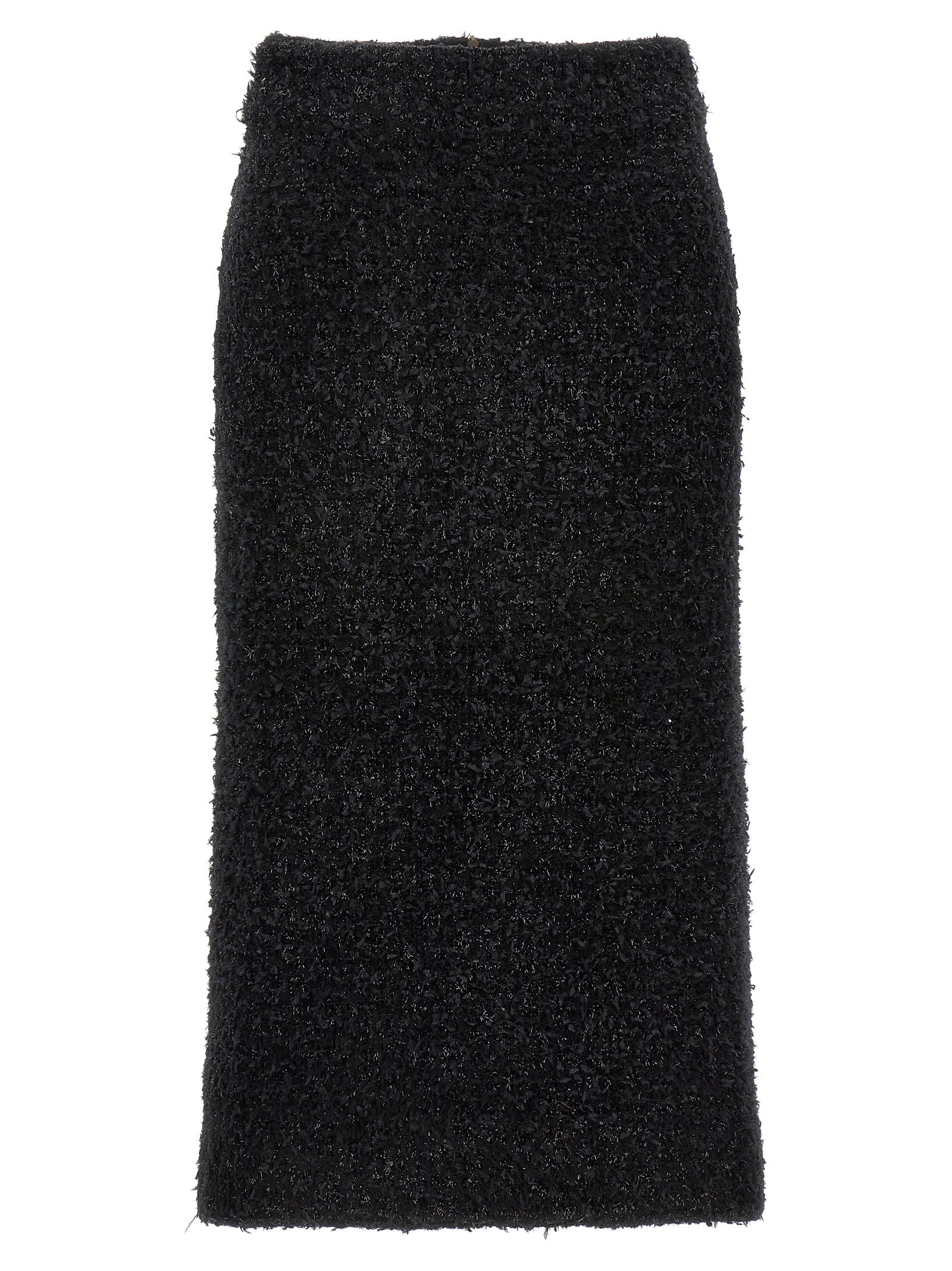 Balenciaga Schwarzer Baumwoll-Midirock