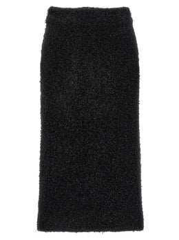 Balenciaga Schwarzer Baumwoll-Midirock