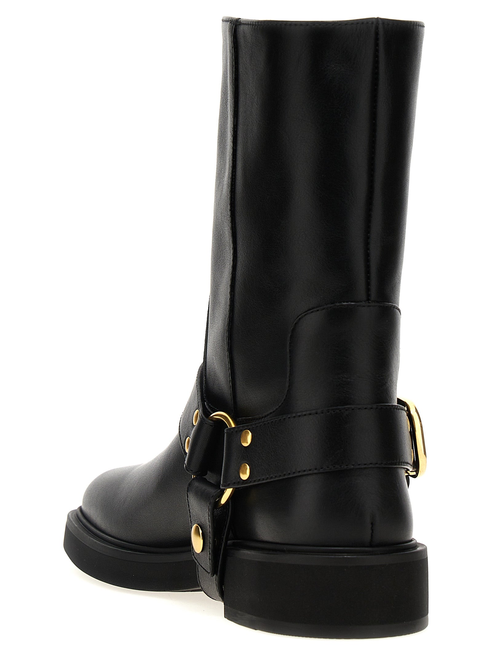 Valentino Garavani Schwarze Stiefeletten aus Kalbsleder