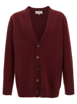 Maison Margiela Bordeaux Woll-Strickjacke