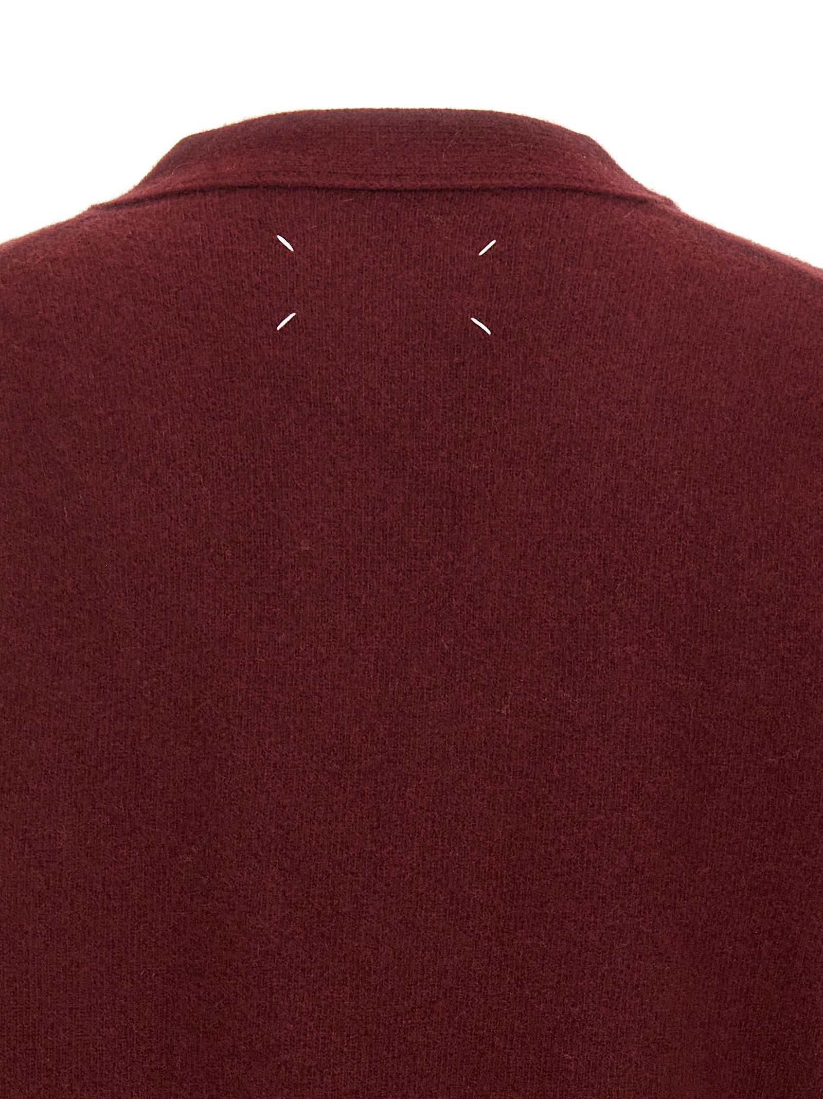 Maison Margiela Bordeaux Woll-Strickjacke