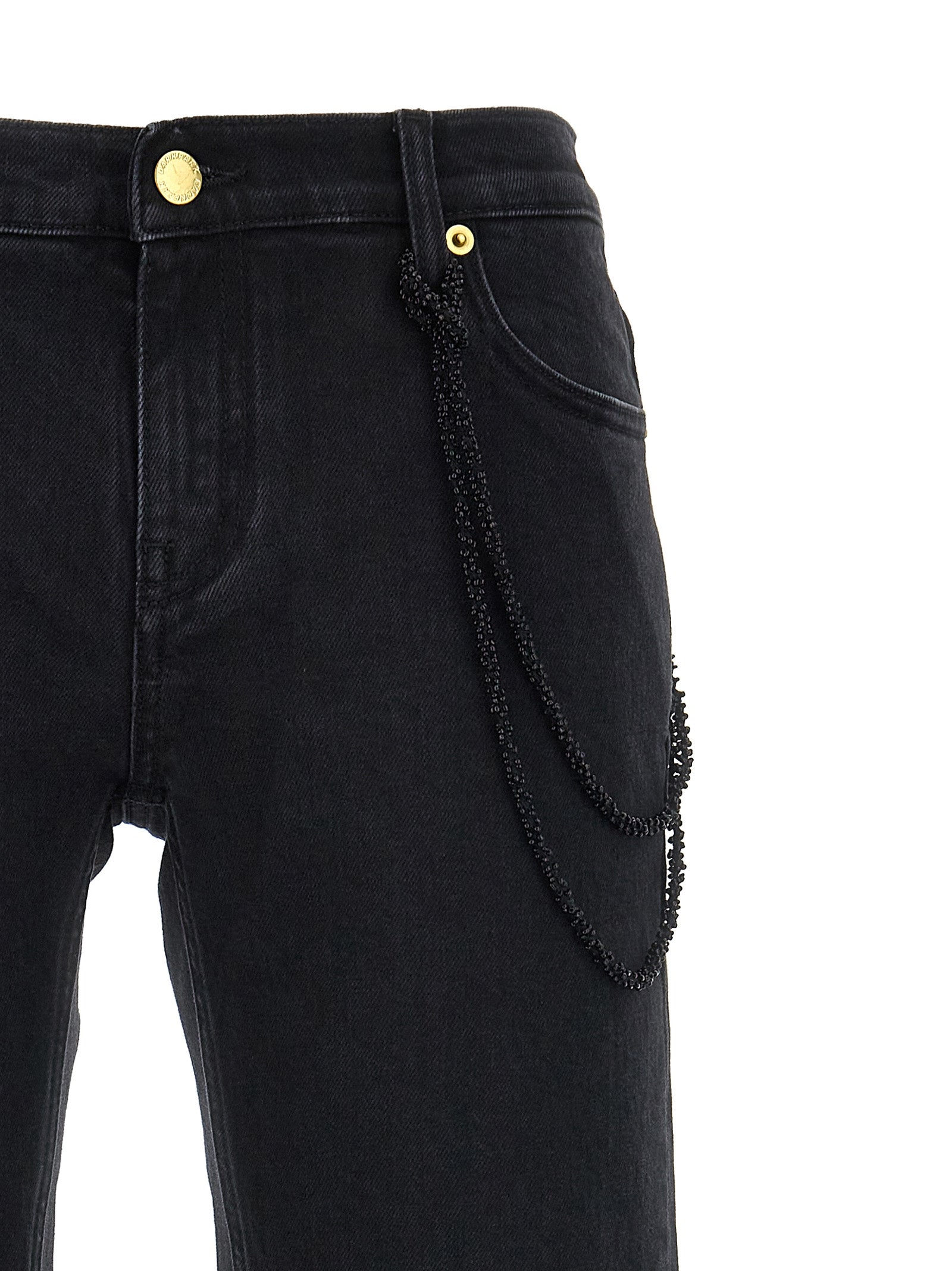 Darkpark Schwarze Baumwoll-Jeans mit geradem Bein