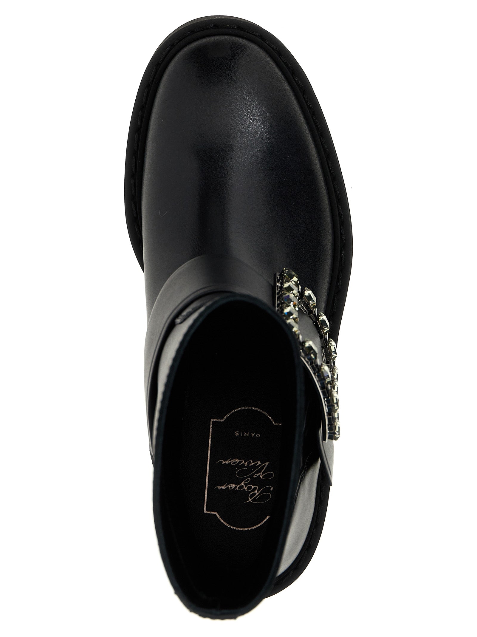 Roger Vivier Schwarze Stiefeletten aus Kalbsleder