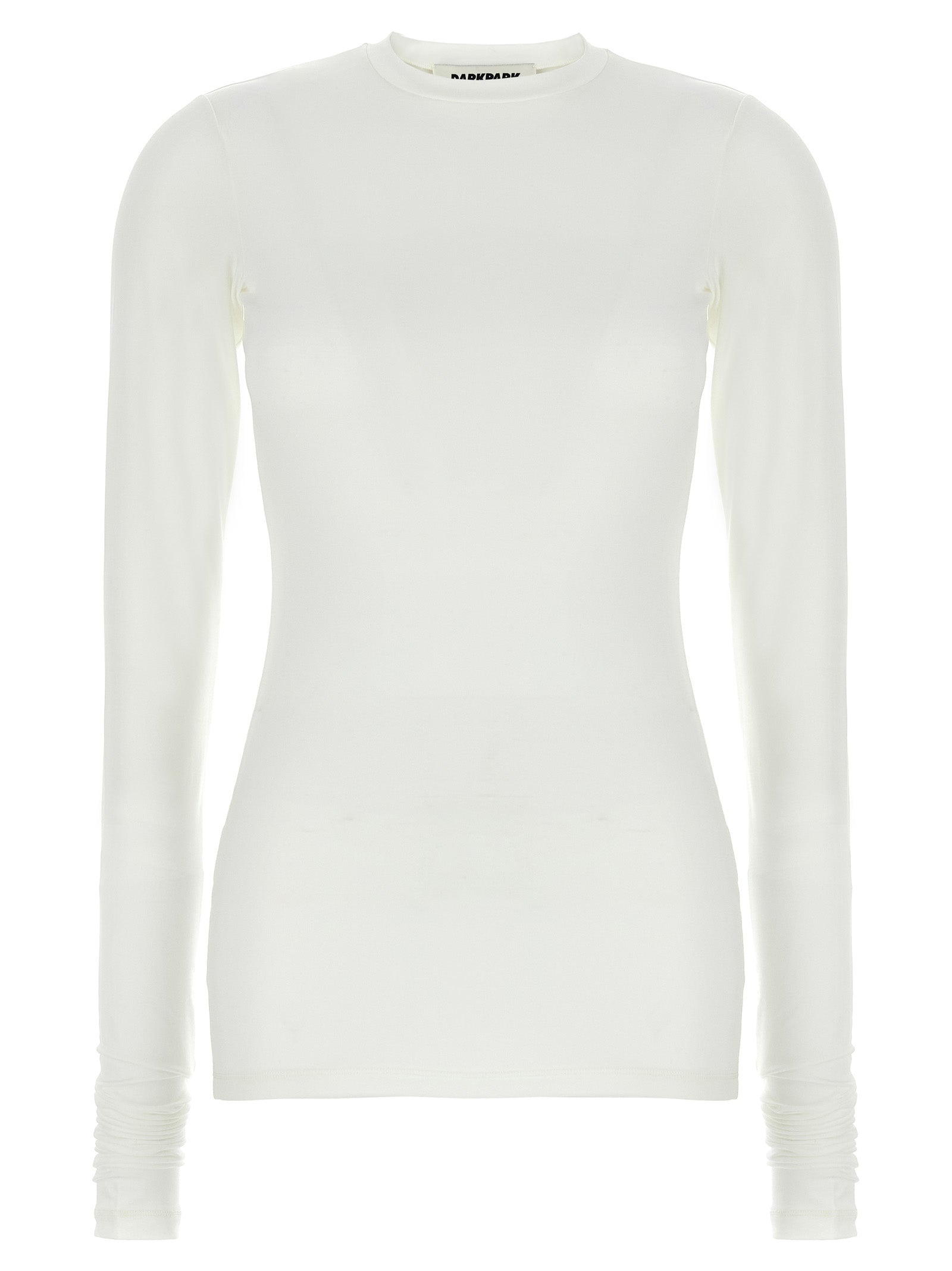 Darkpark Weißes Langarm-T-Shirt aus Polyester