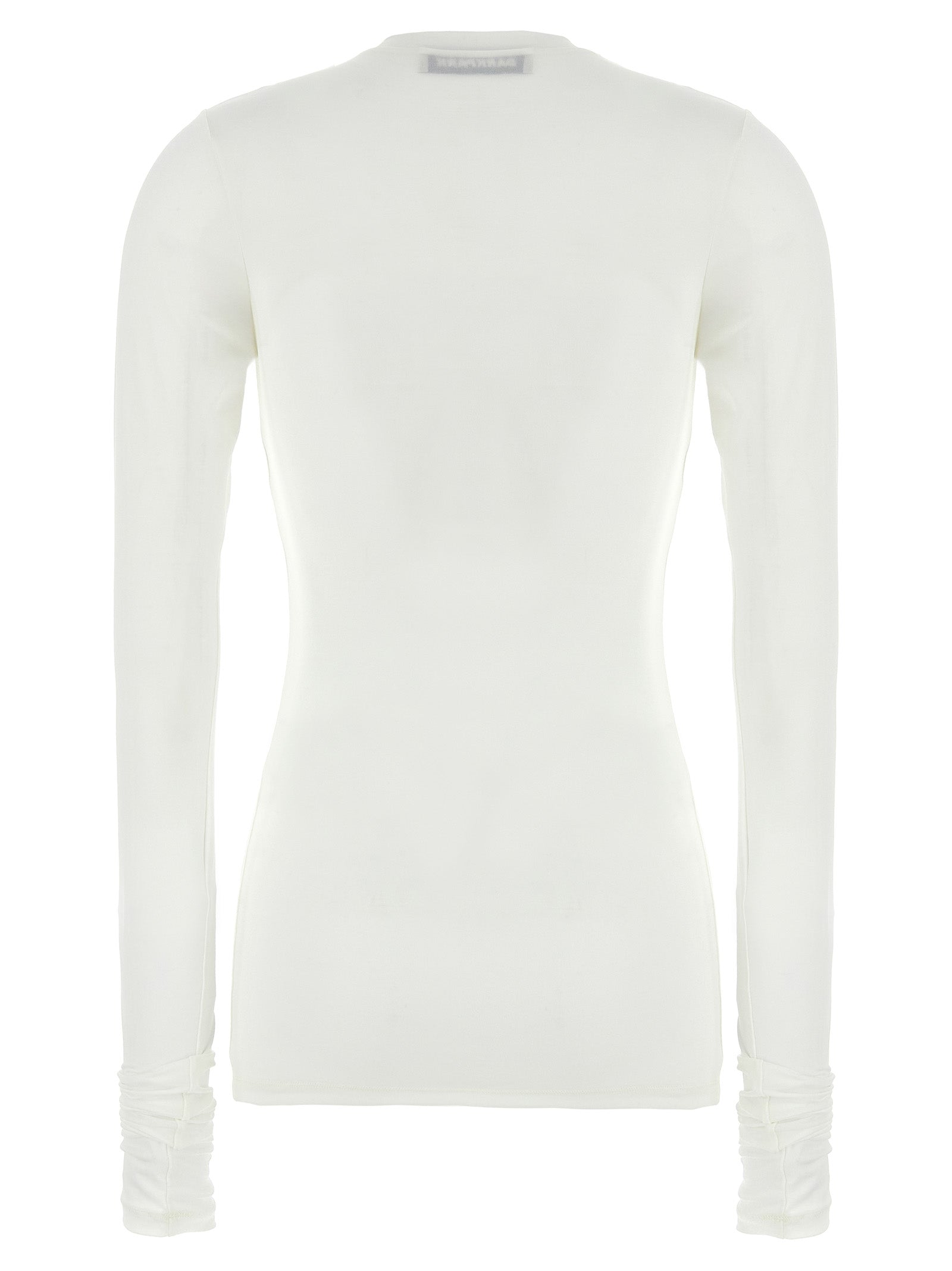 Darkpark Weißes Langarm-T-Shirt aus Polyester