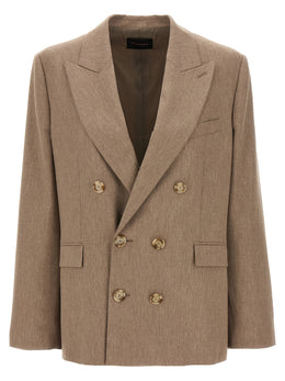 The Andamane Beige Viscose Blazer