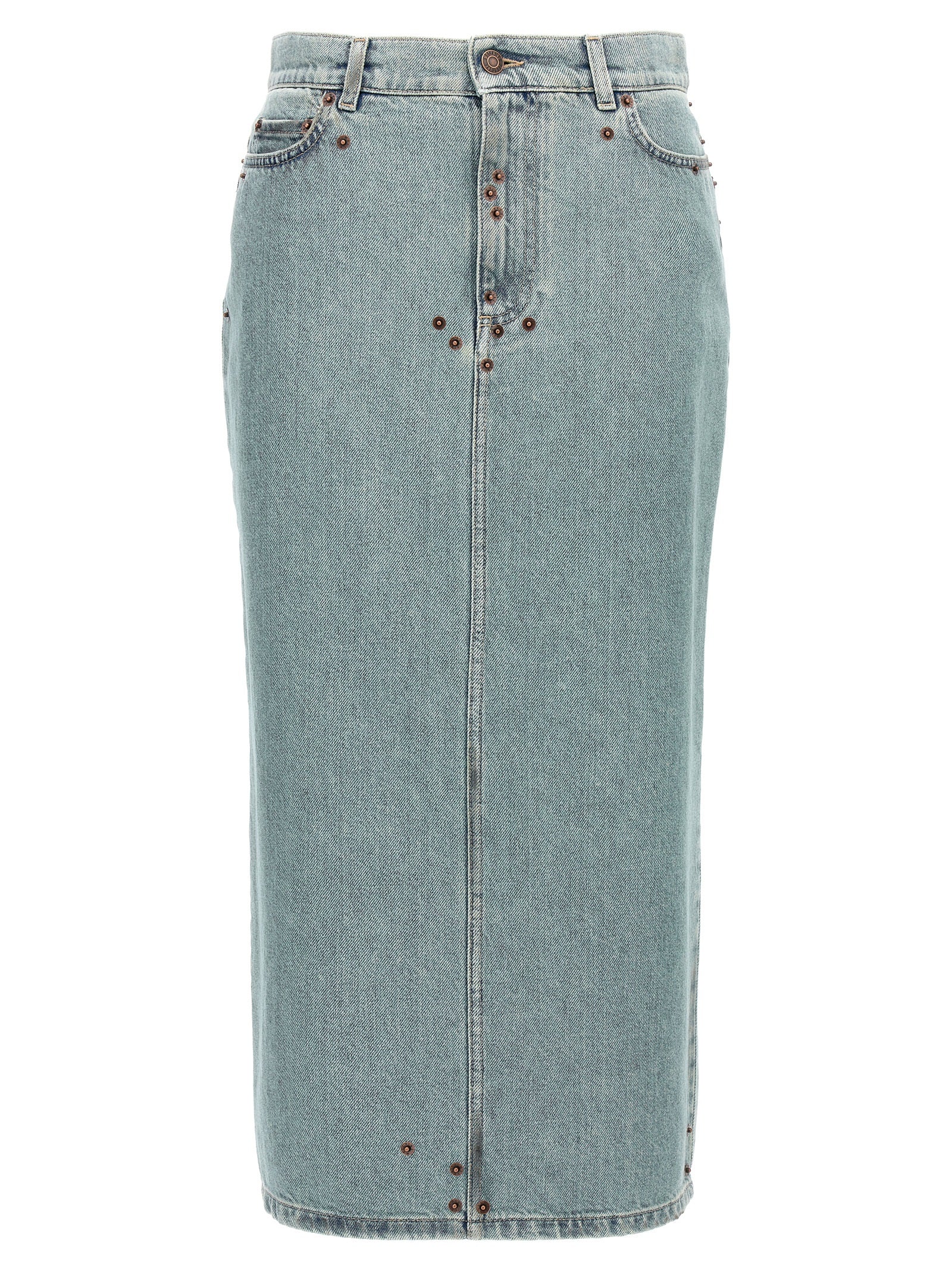 Moschino Blaue Baumwoll-Midirock