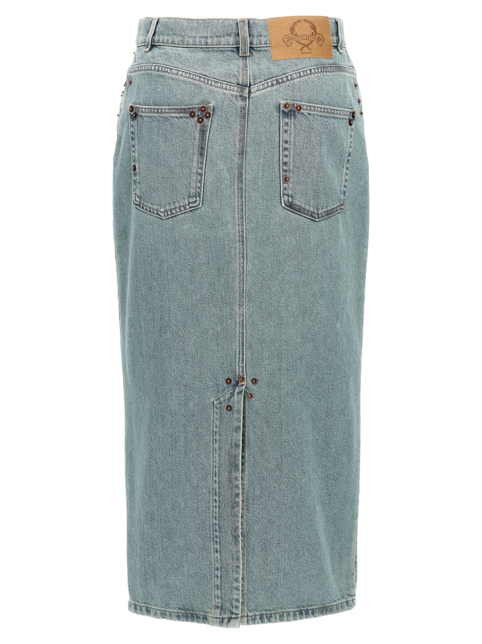 Moschino Blaue Baumwoll-Midirock