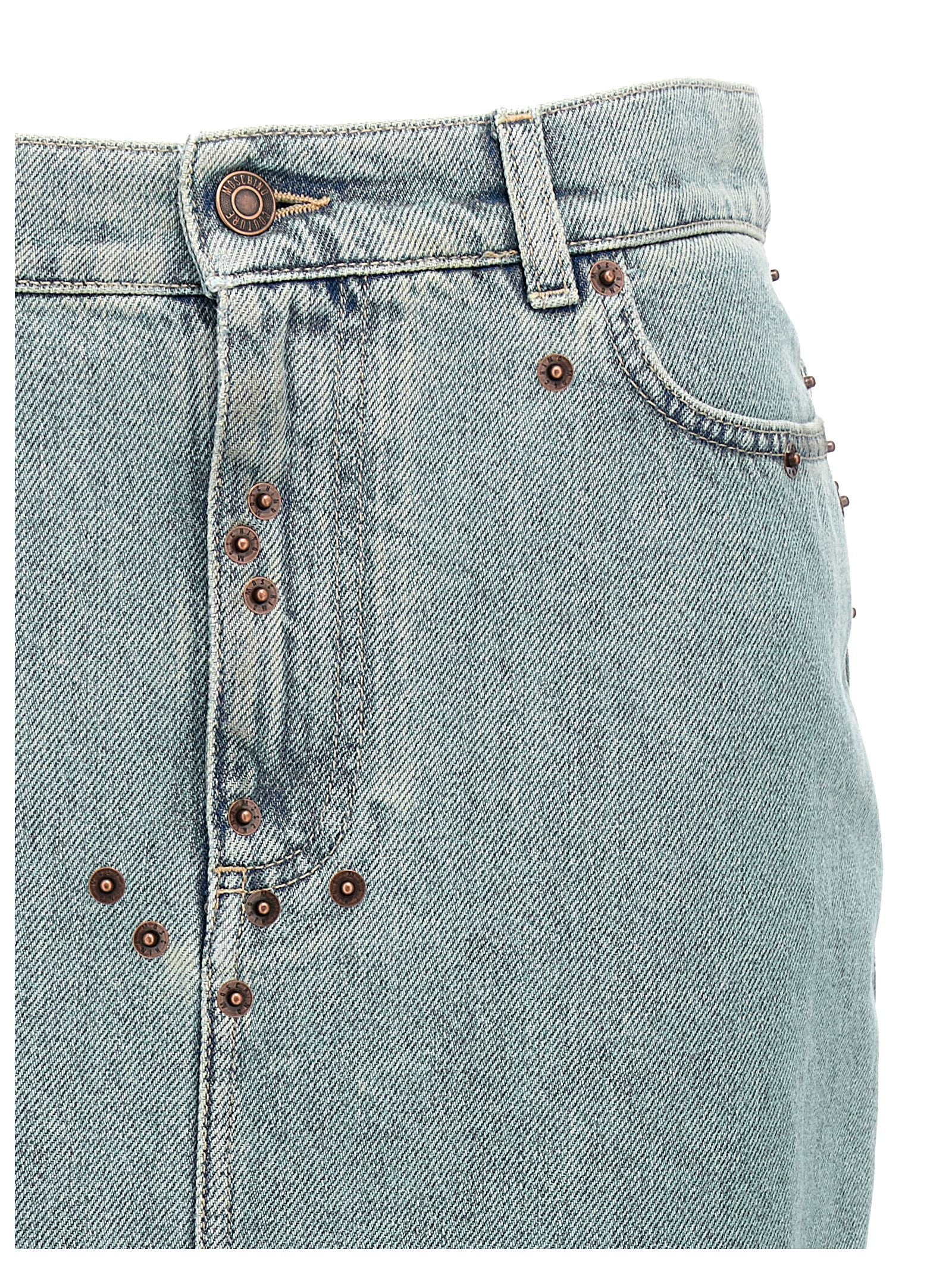 Moschino Blaue Baumwoll-Midirock