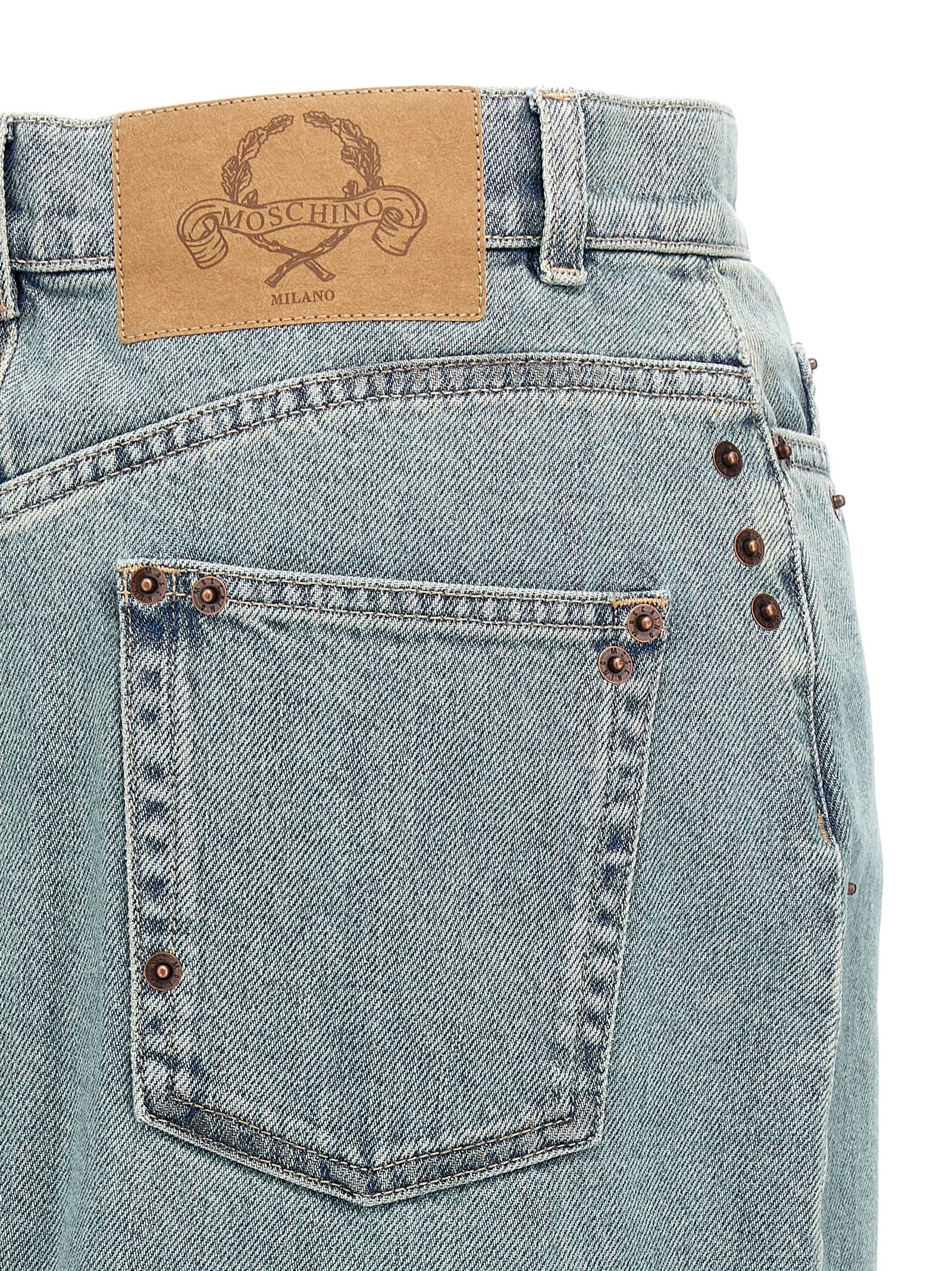 Moschino Blaue Baumwoll-Midirock