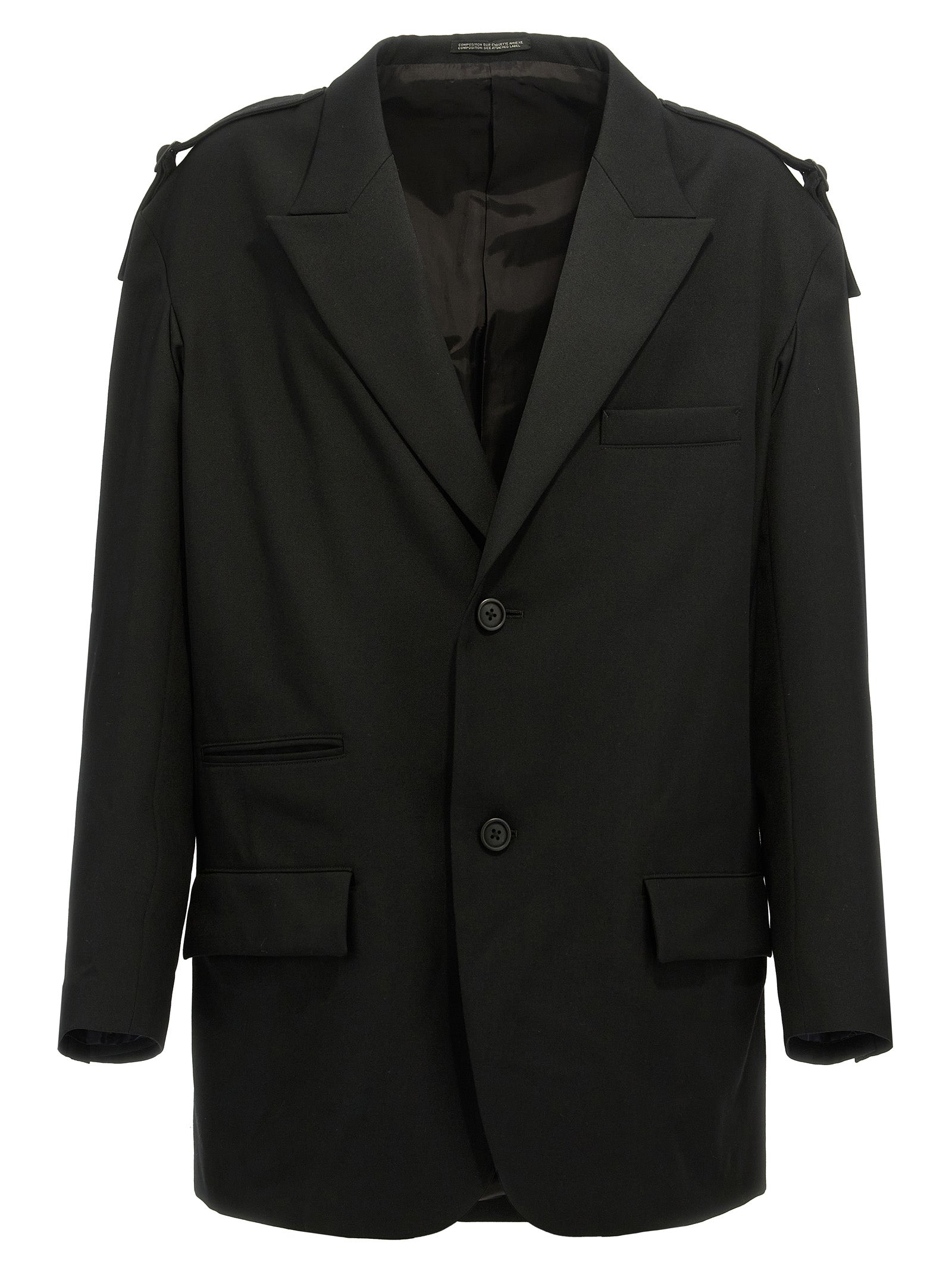 Yohji Yamamoto Schwarzer Wollblazer