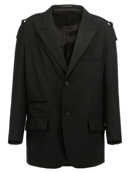Yohji Yamamoto Schwarzer Wollblazer