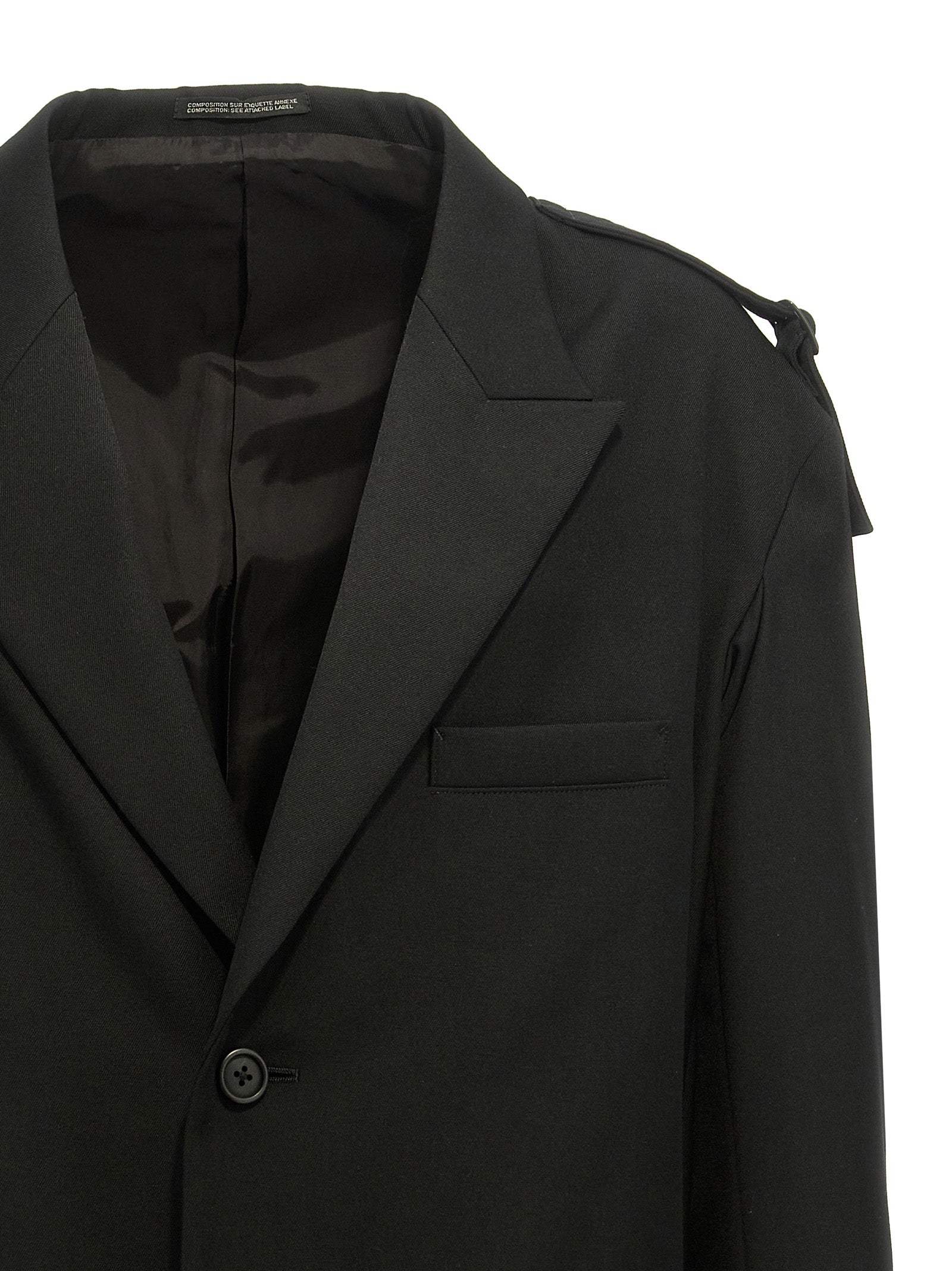 Yohji Yamamoto Schwarzer Wollblazer