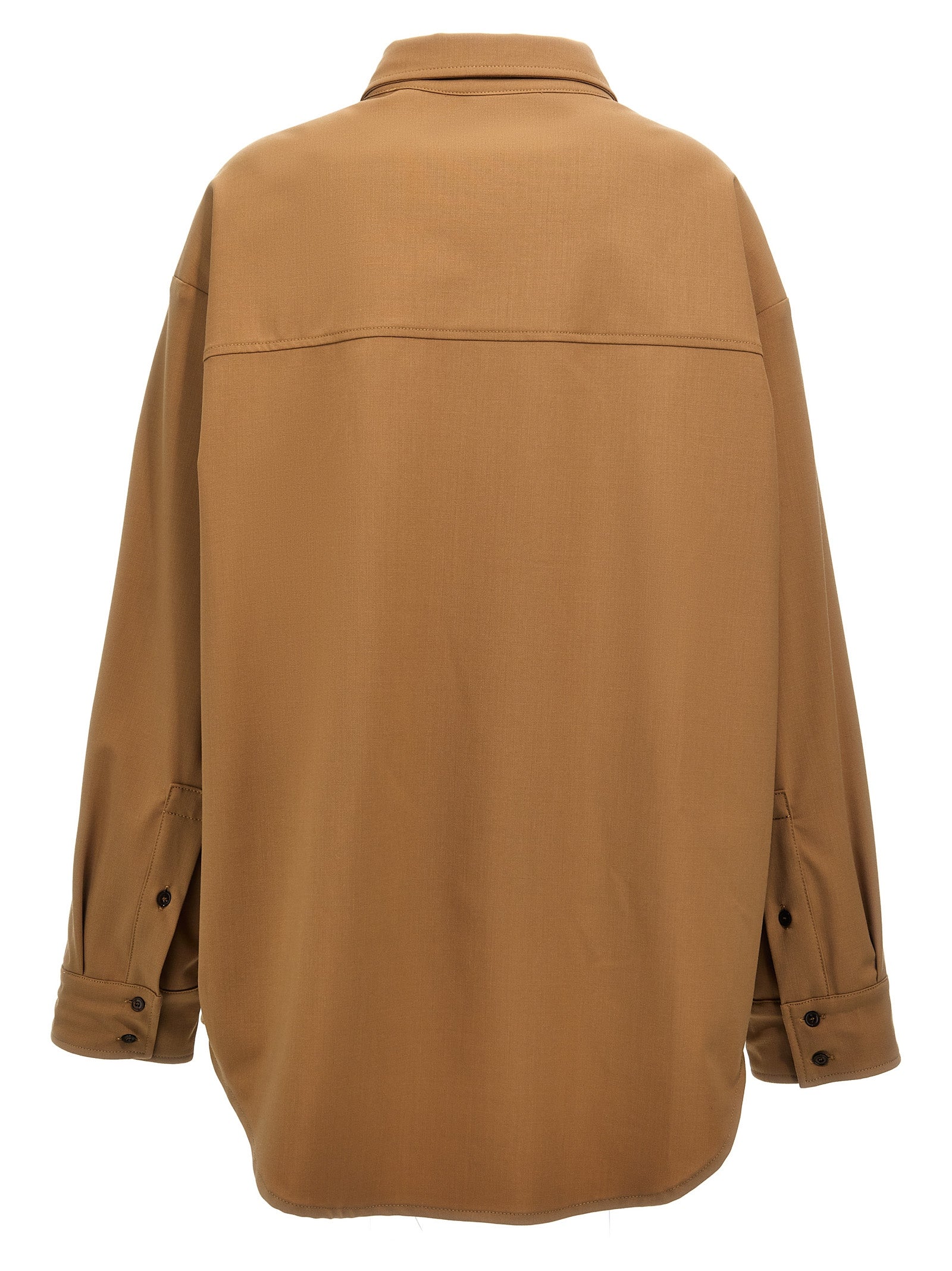 THELATEST Braunes Hemd aus Polyester
