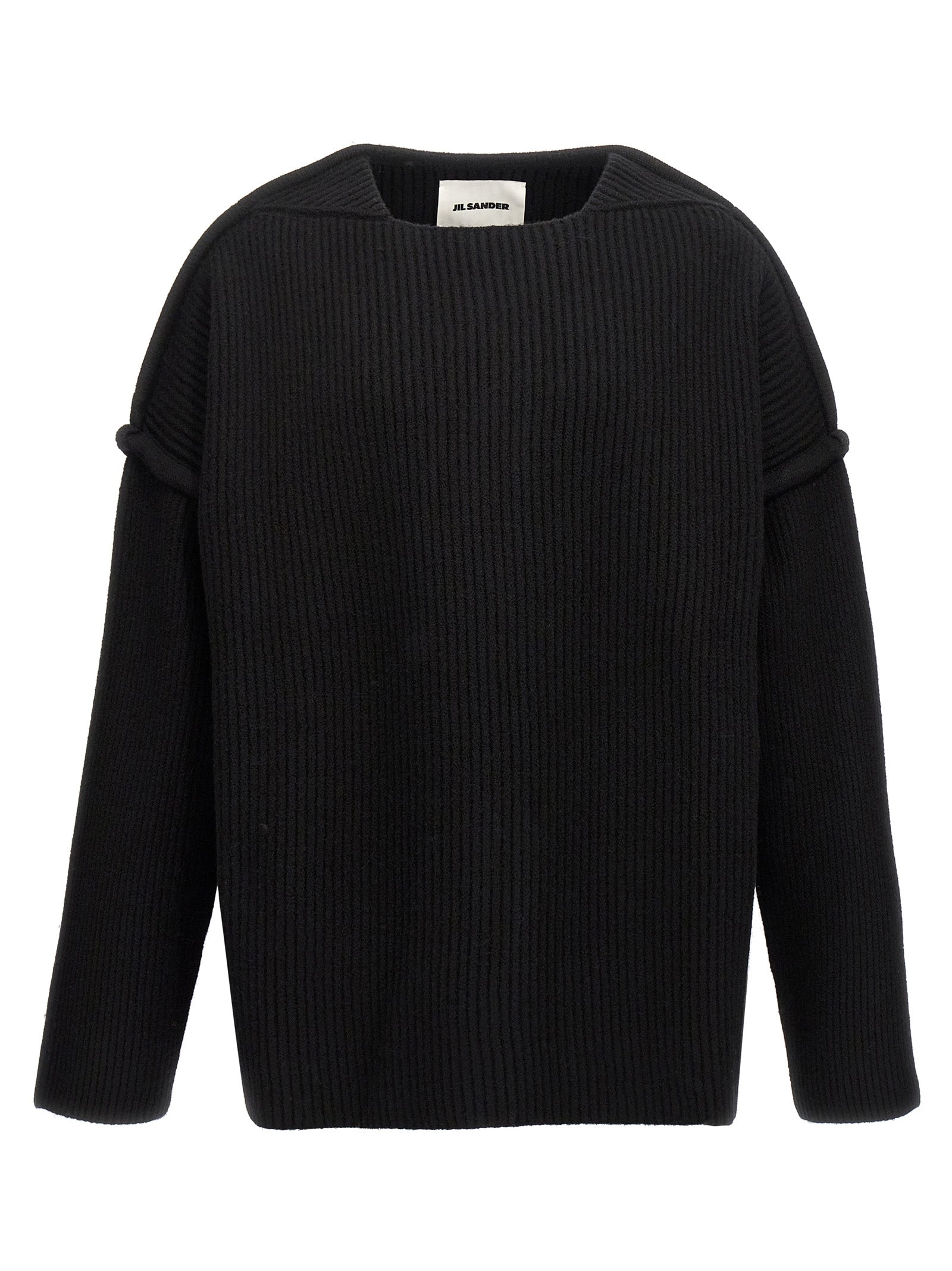 Jil Sander Schwarzer Wollcardigan