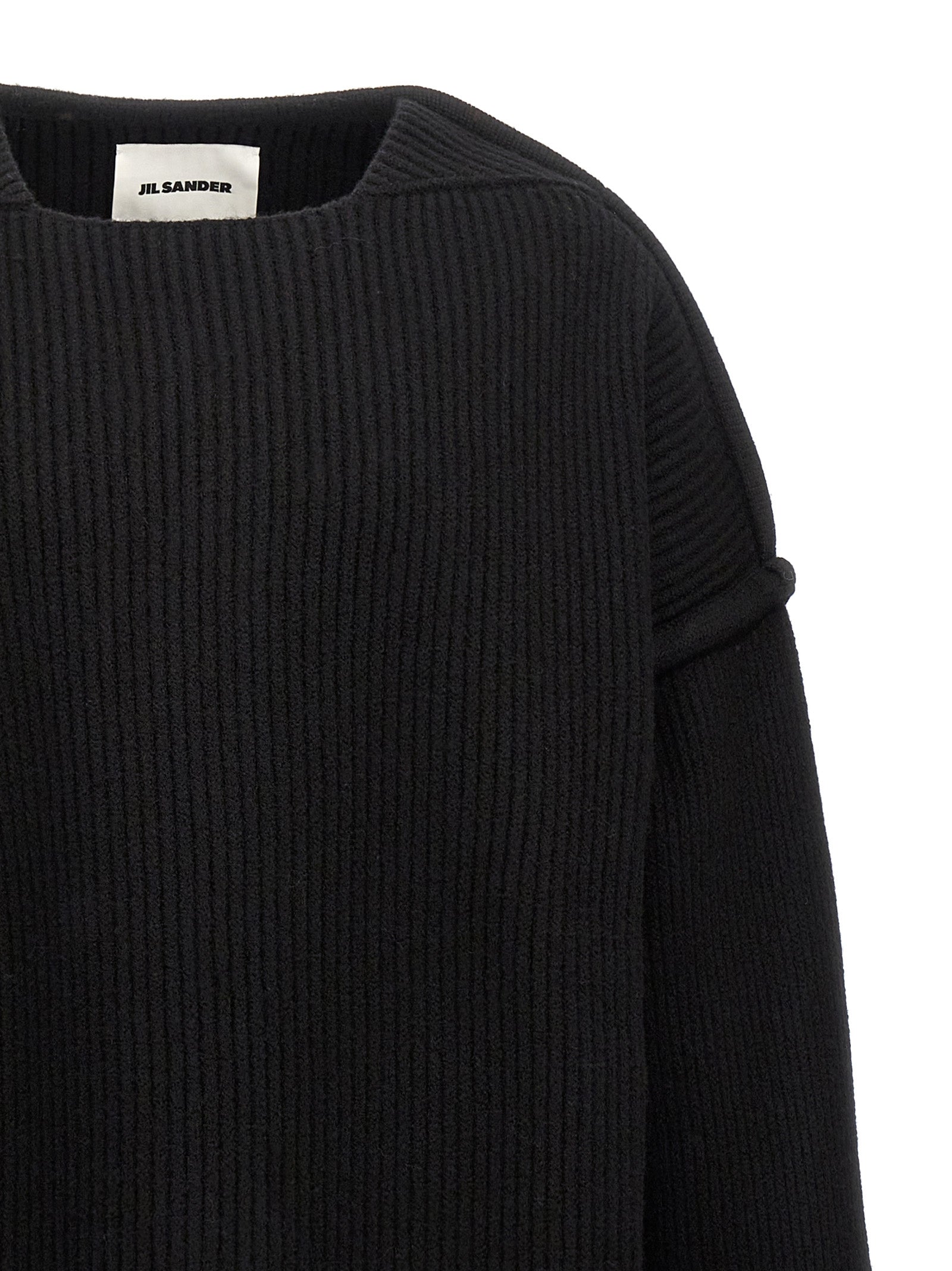 Jil Sander Schwarzer Wollcardigan