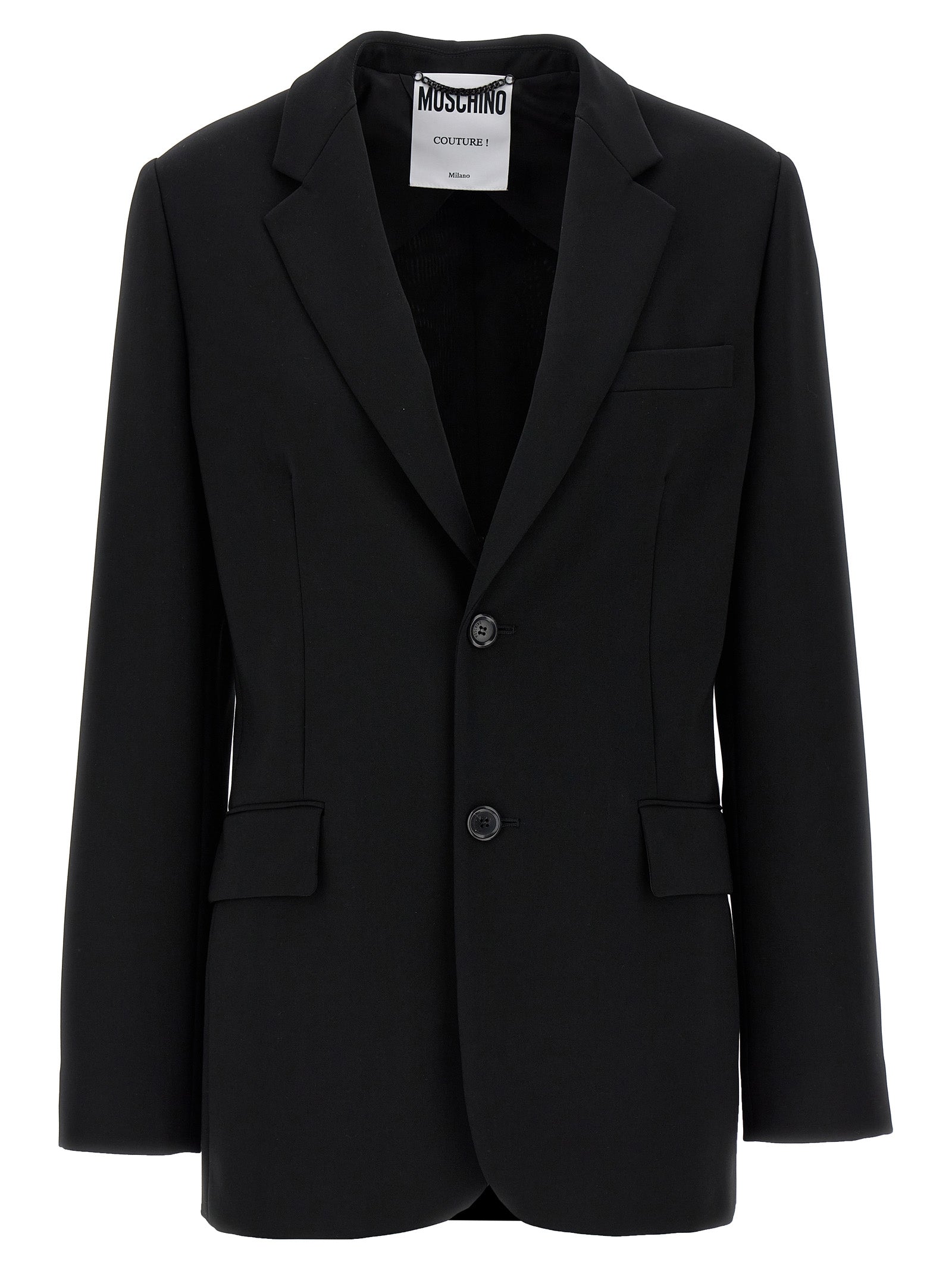 Moschino Schwarzer Blazer aus Polyester