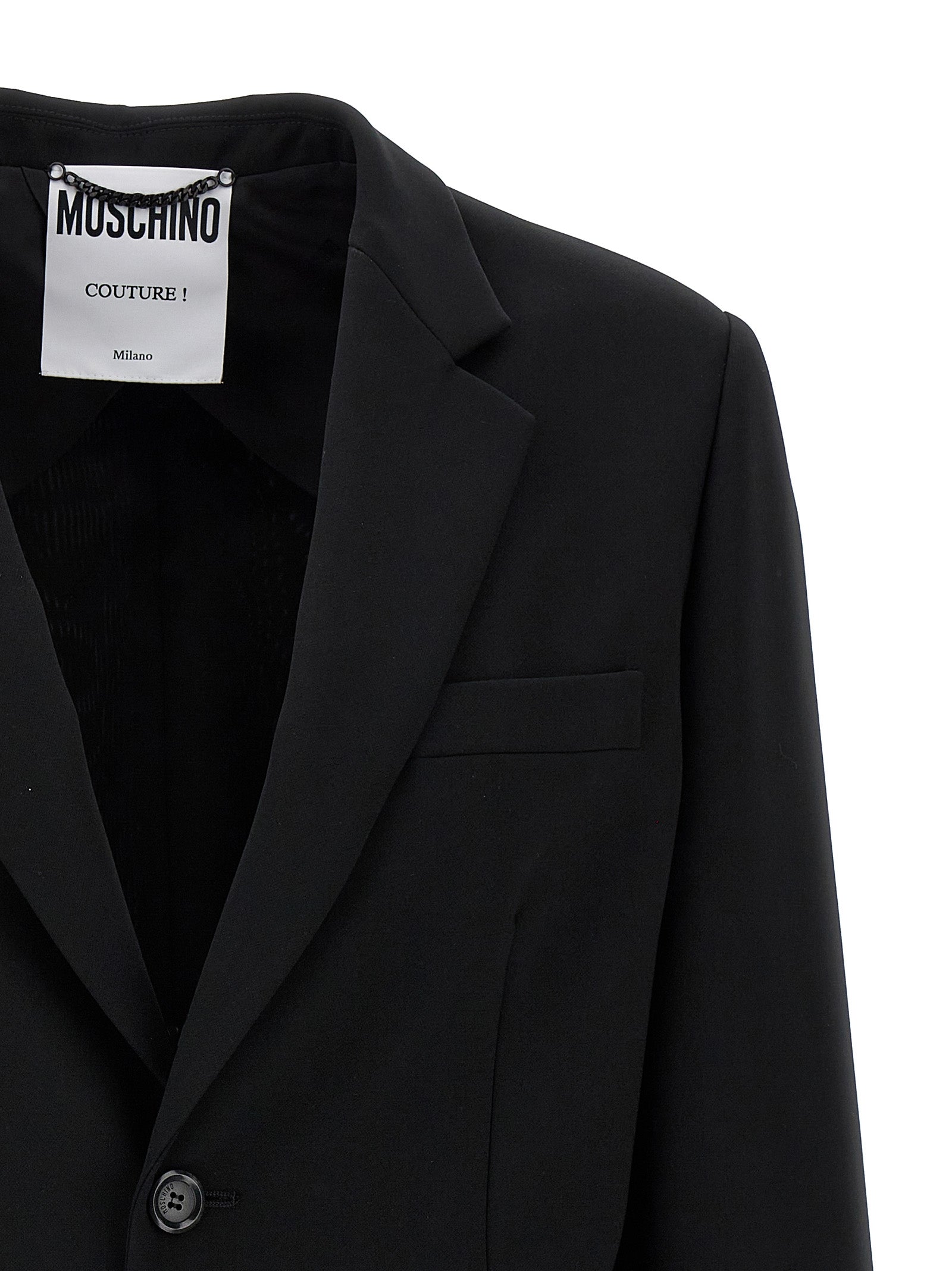 Moschino Schwarzer Blazer aus Polyester