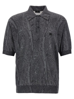 Etro Mehrfarbiges Poloshirt aus Seide