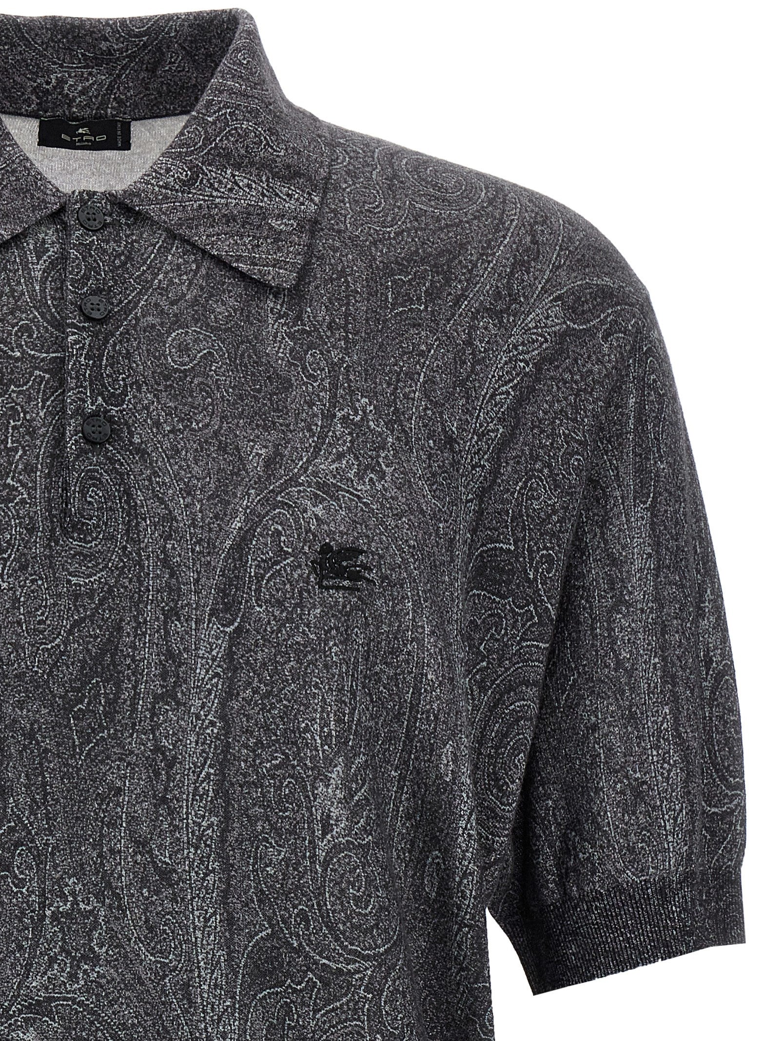 Etro Mehrfarbiges Poloshirt aus Seide