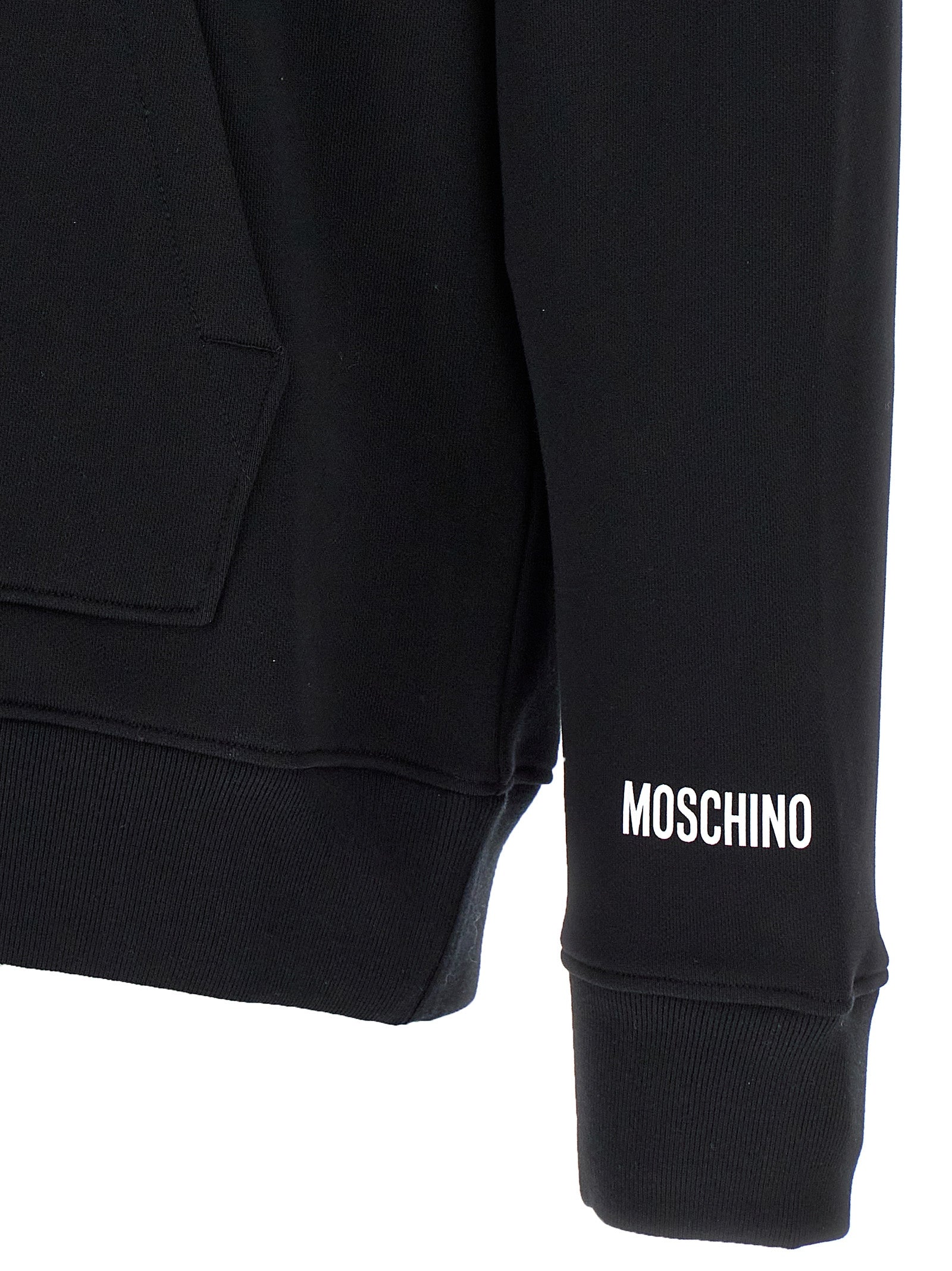 Moschino Schwarzer Baumwoll-Hoodie