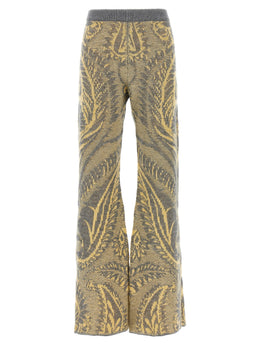 Etro Mehrfarbige Wollhose mit ausgestelltem Bein