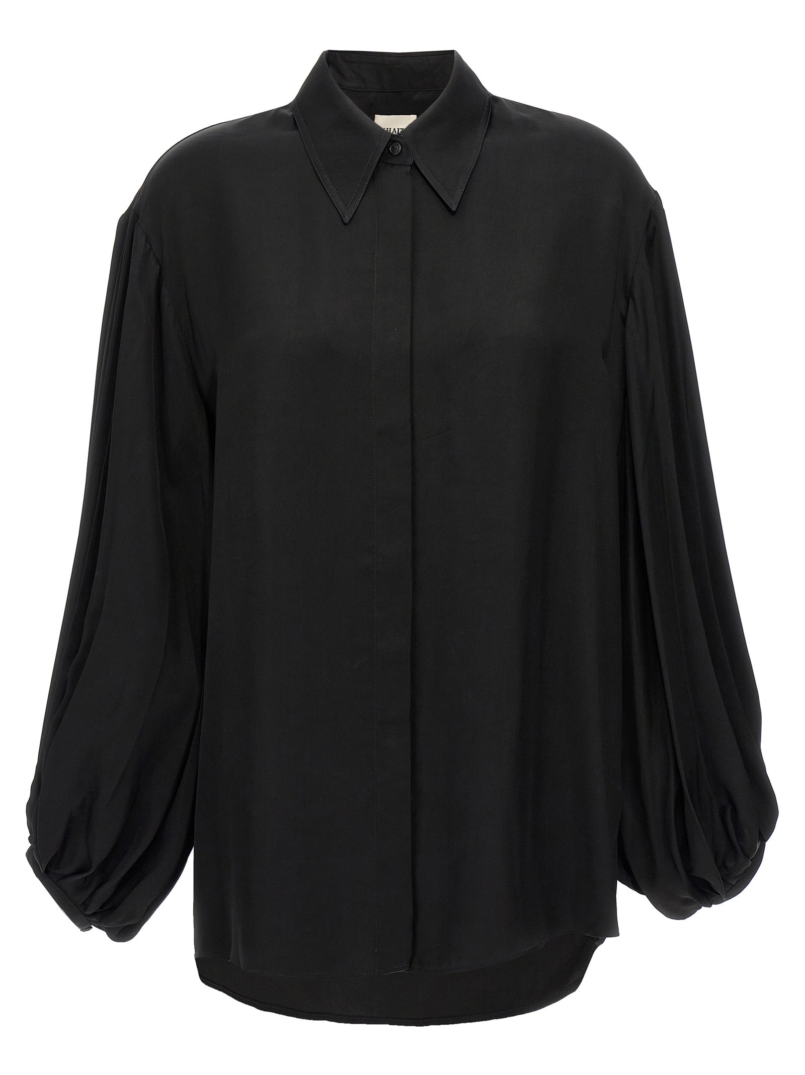 Khaite Schwarze Cupro-Bluse