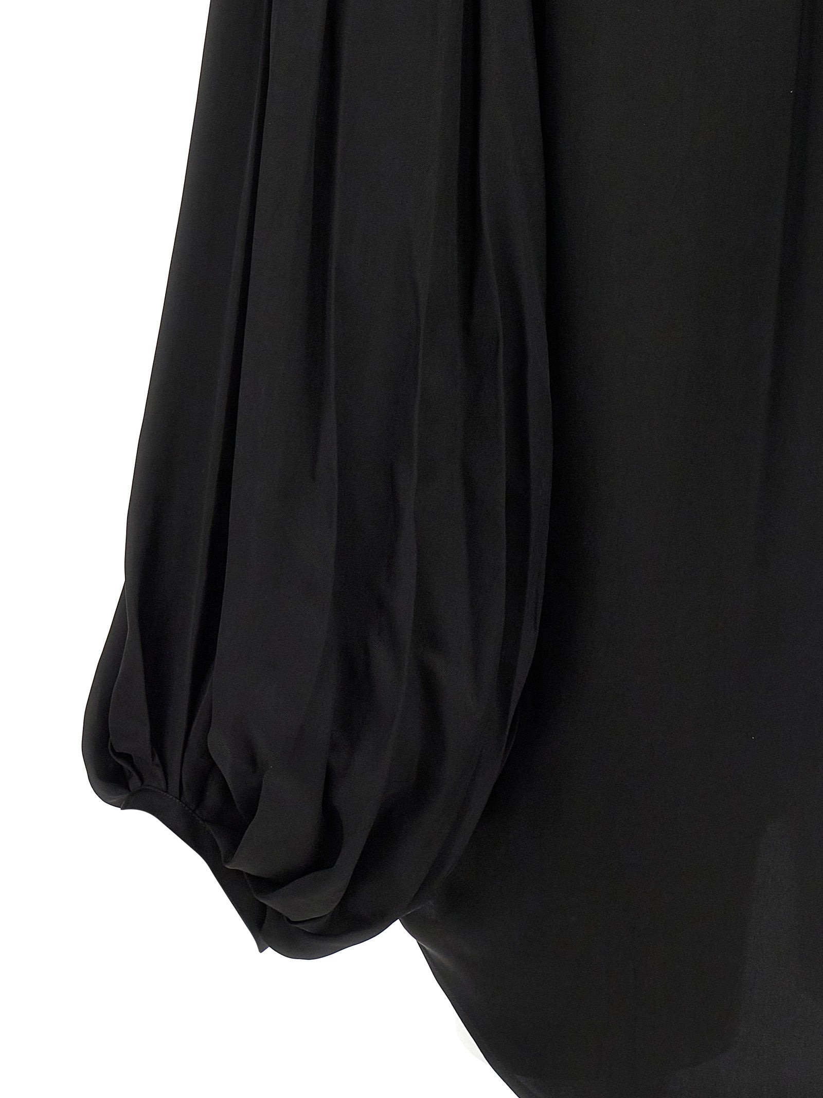 Khaite Schwarze Cupro-Bluse