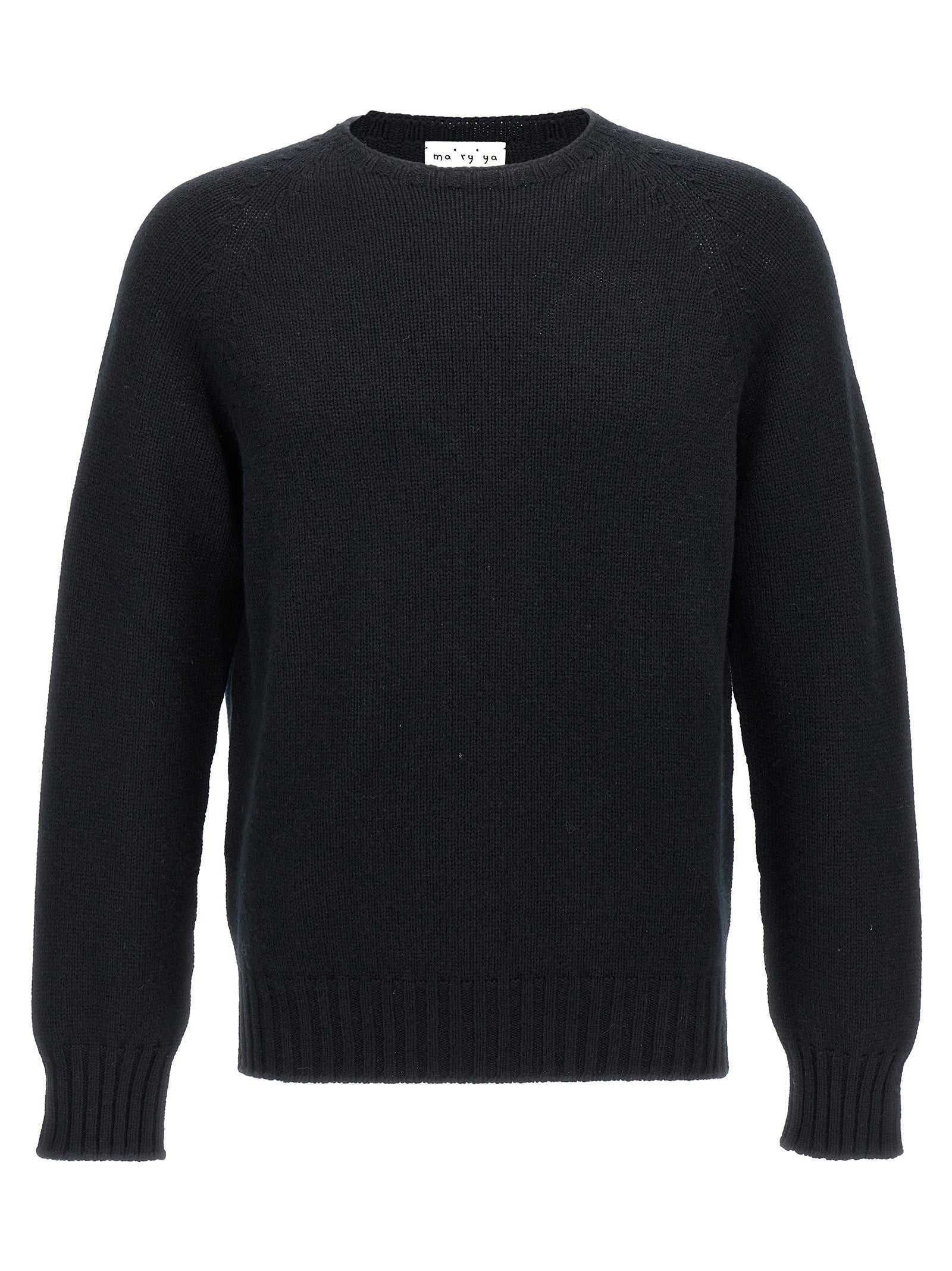 MA'RY'YA Schwarzer Wollcardigan