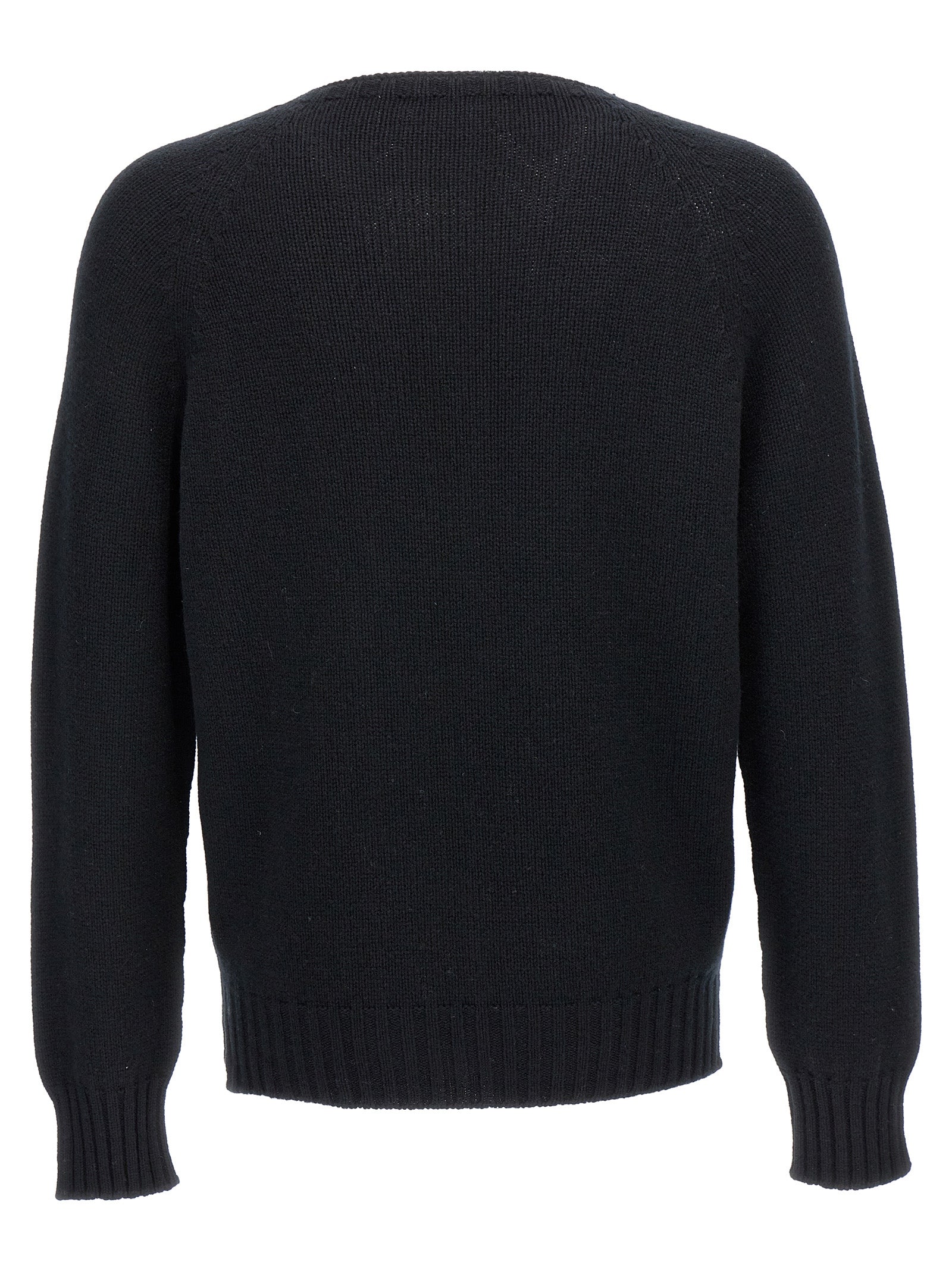 MA'RY'YA Schwarzer Wollcardigan