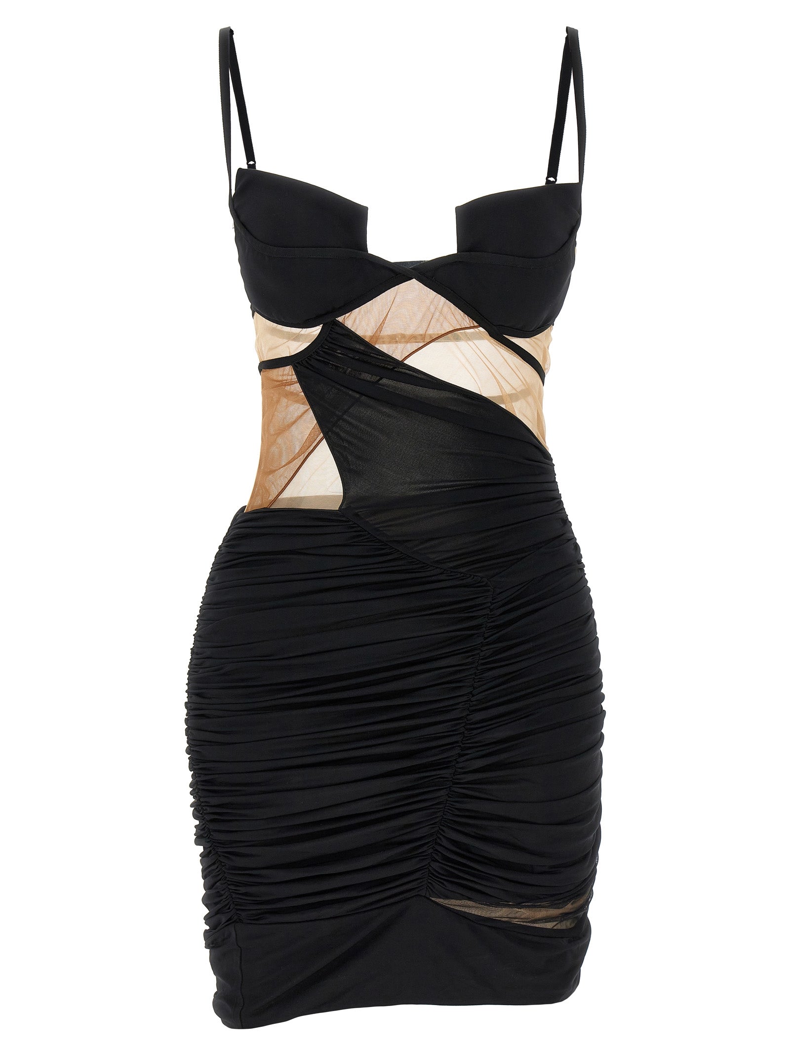 Nensi Dojaka Schwarzes Viskose-Kurzkleid