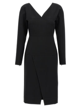 Fendi Schwarzes Midikleid aus Viskose