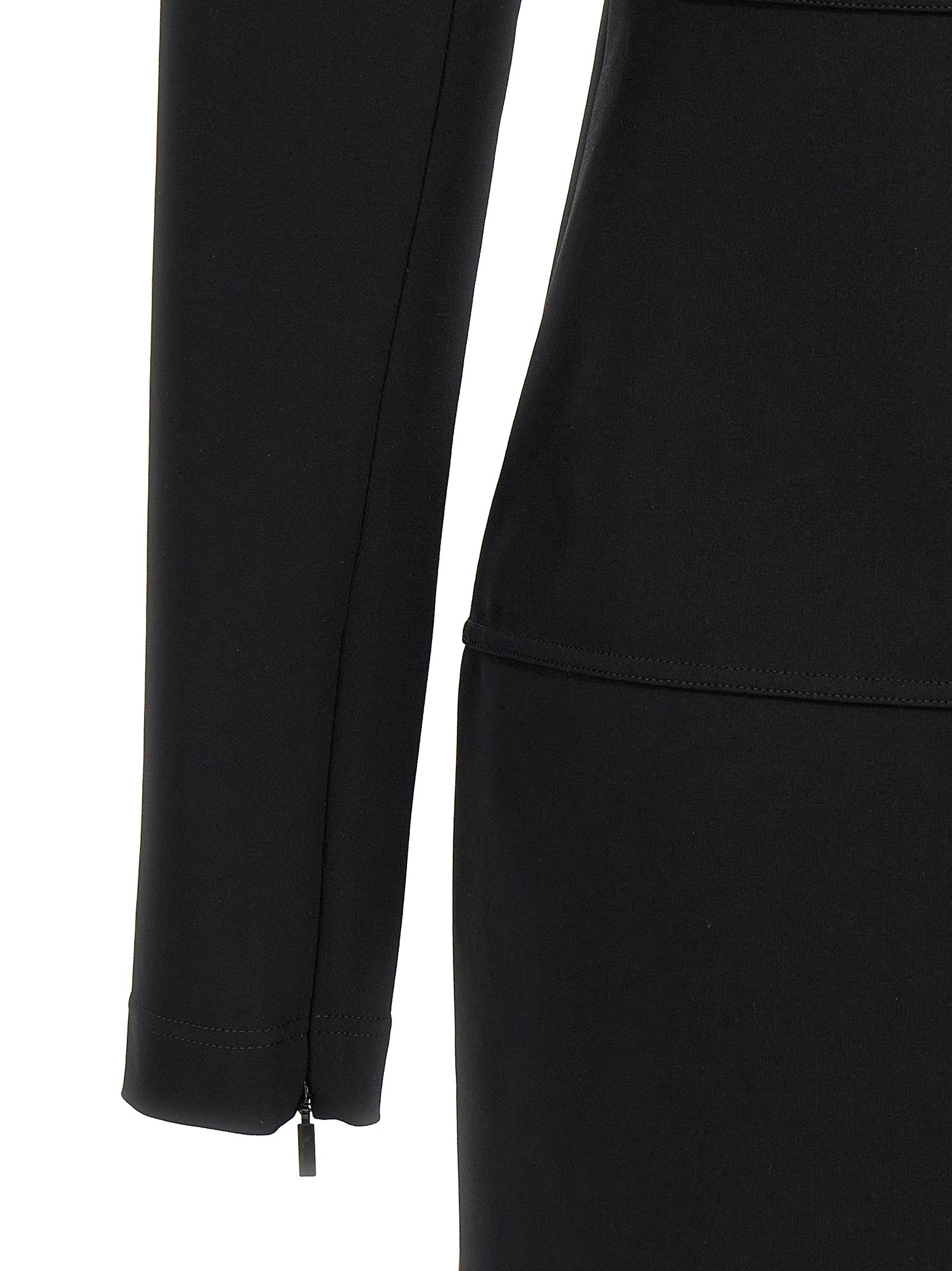 Fendi Schwarzes Midikleid aus Viskose
