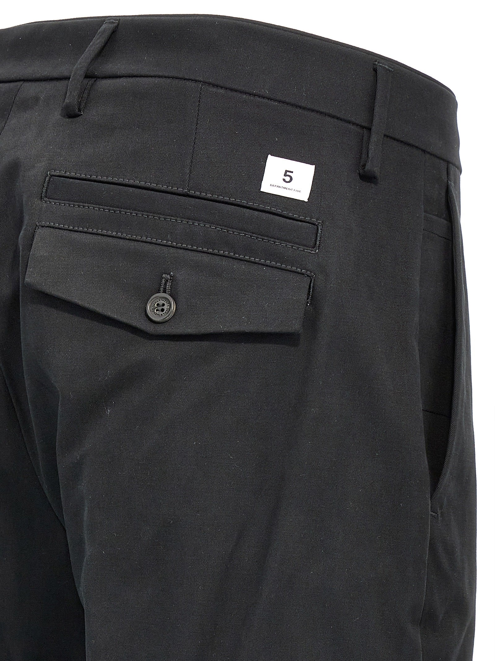 Department 5 Schwarze Baumwoll-Freizeithose