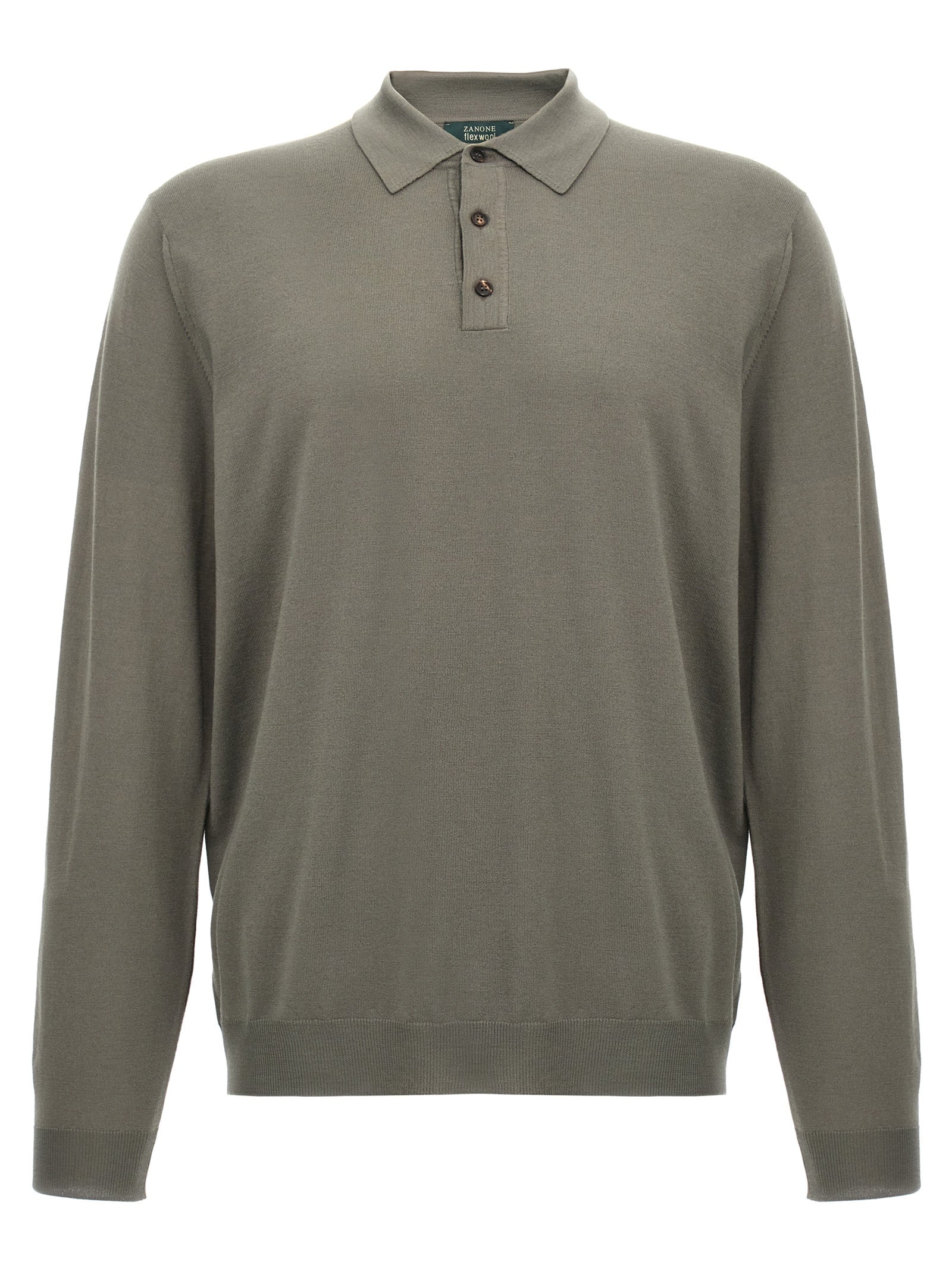 ZANONE Graues Poloshirt aus reiner Schurwolle