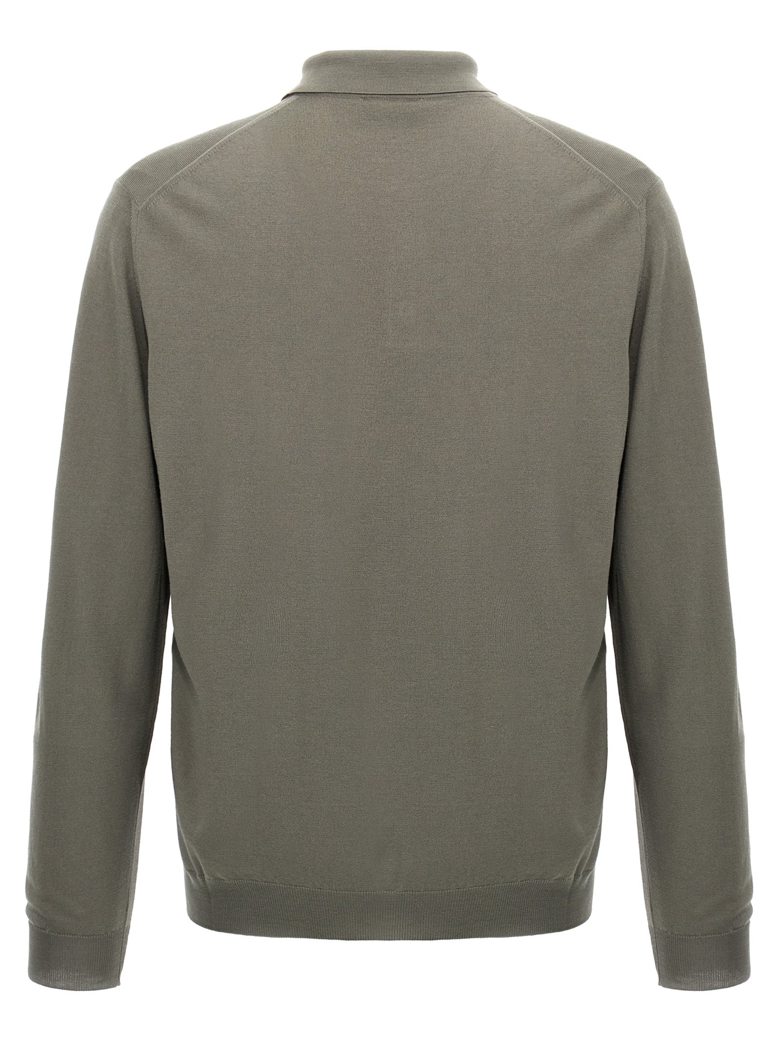 ZANONE Graues Poloshirt aus reiner Schurwolle