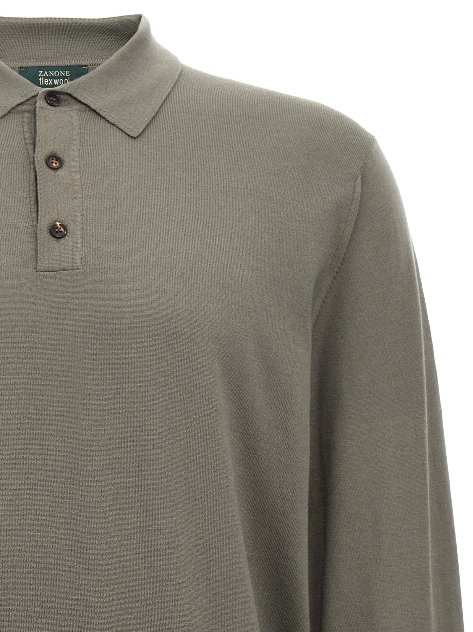 ZANONE Graues Poloshirt aus reiner Schurwolle