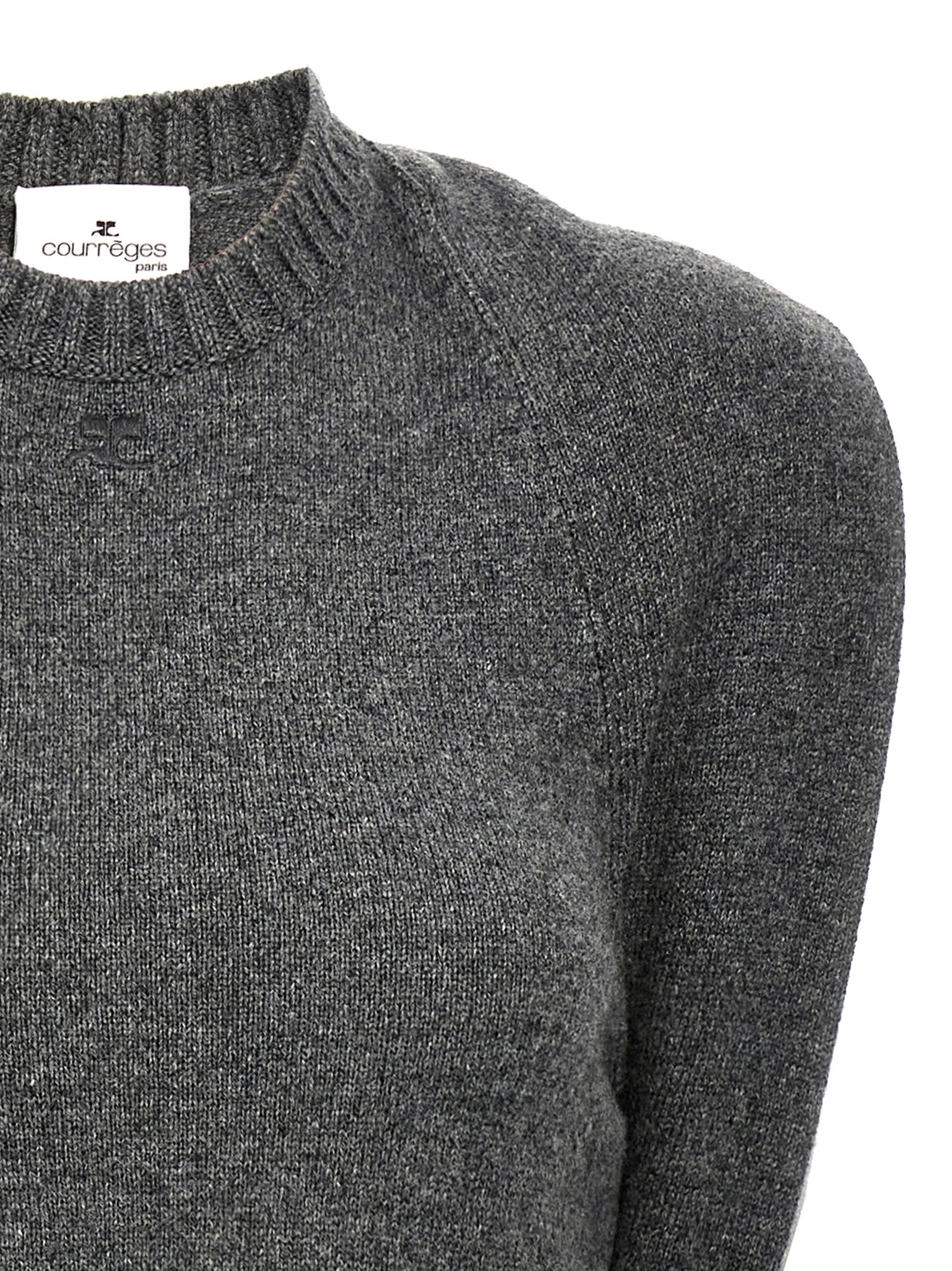 Courrèges Graues Wollkleid Midi