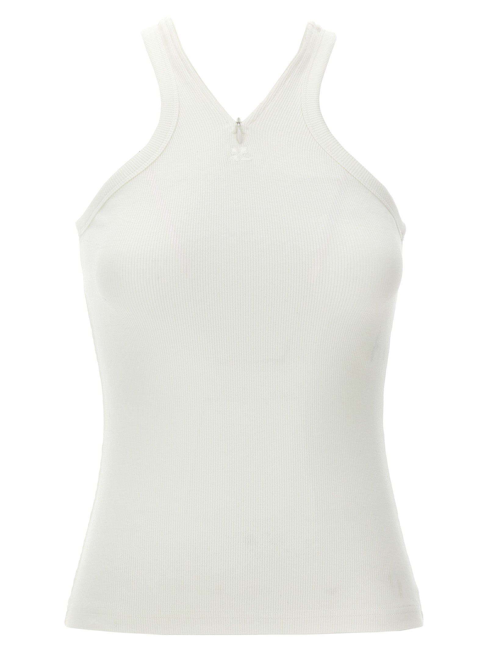 Courrèges Weiße Baumwoll-Tanktops