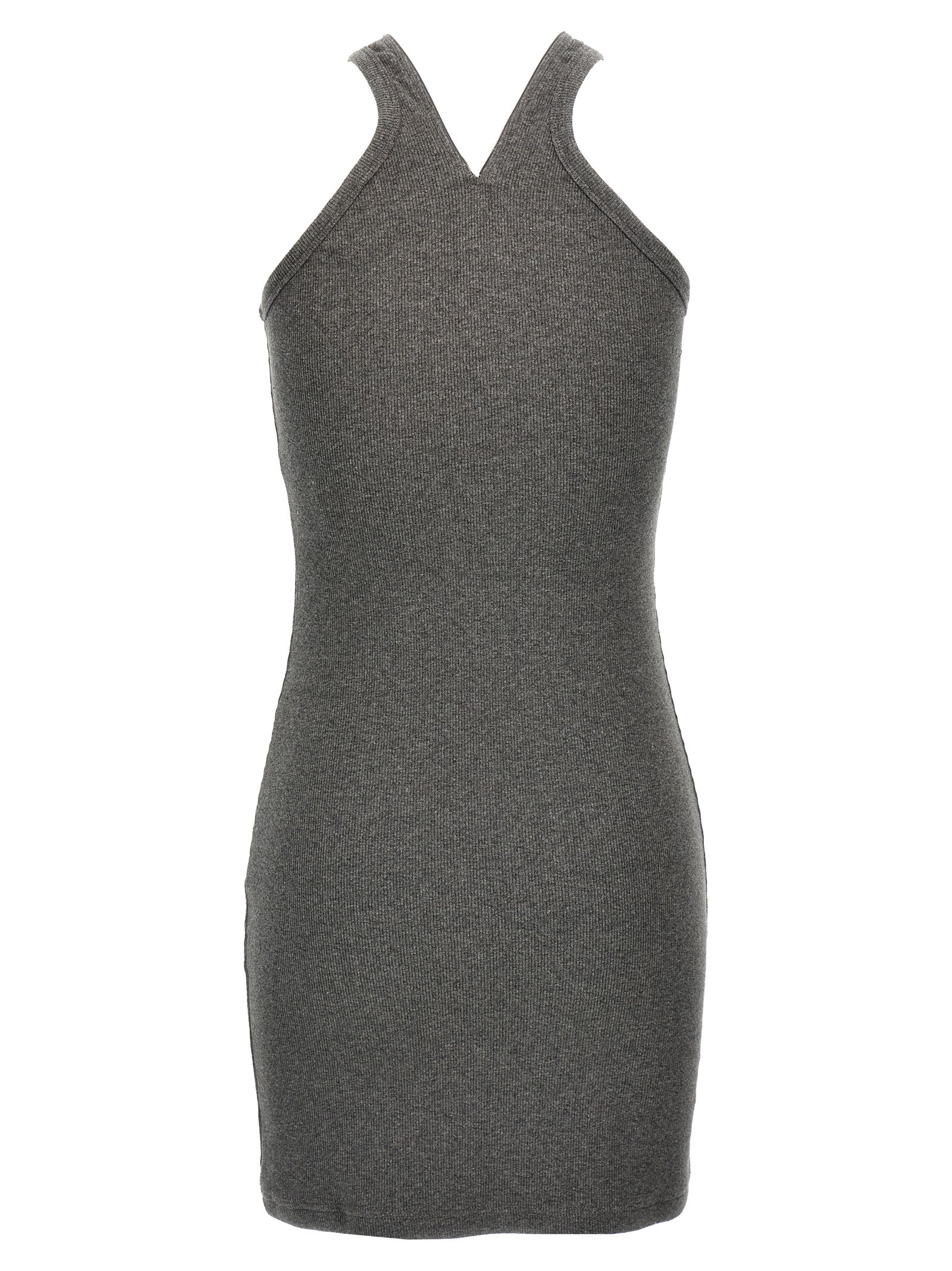 Courrèges Graues Baumwoll-Kurzkleid