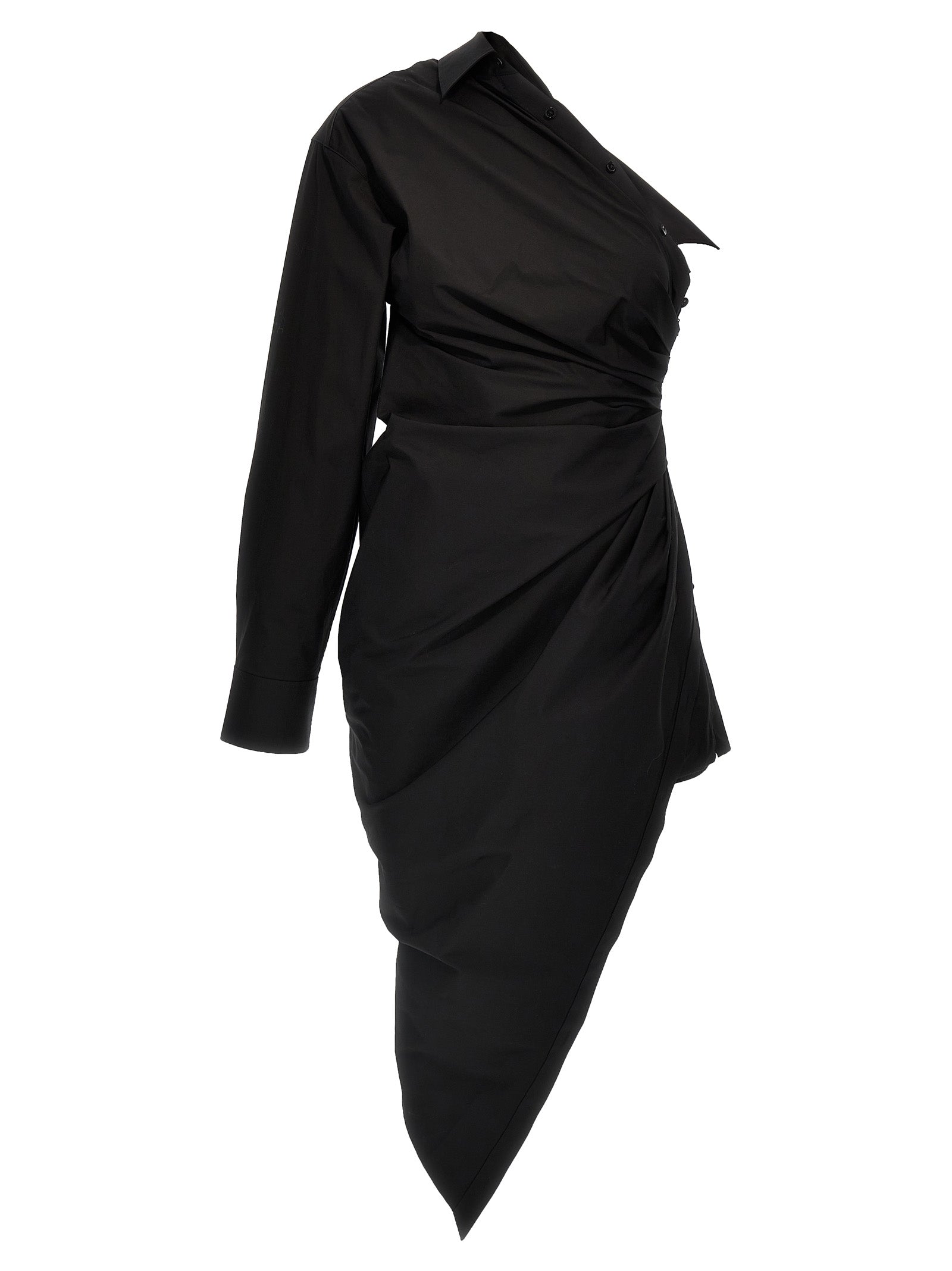 Alexander Wang Schwarzes kurzes Baumwollkleid
