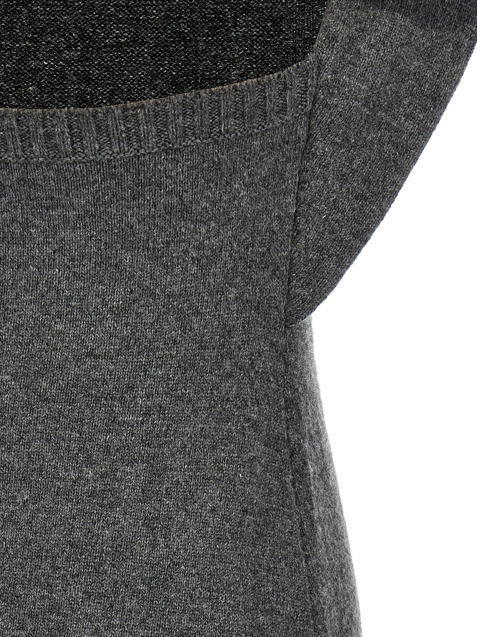 Courrèges Graues Wollkleid Midi
