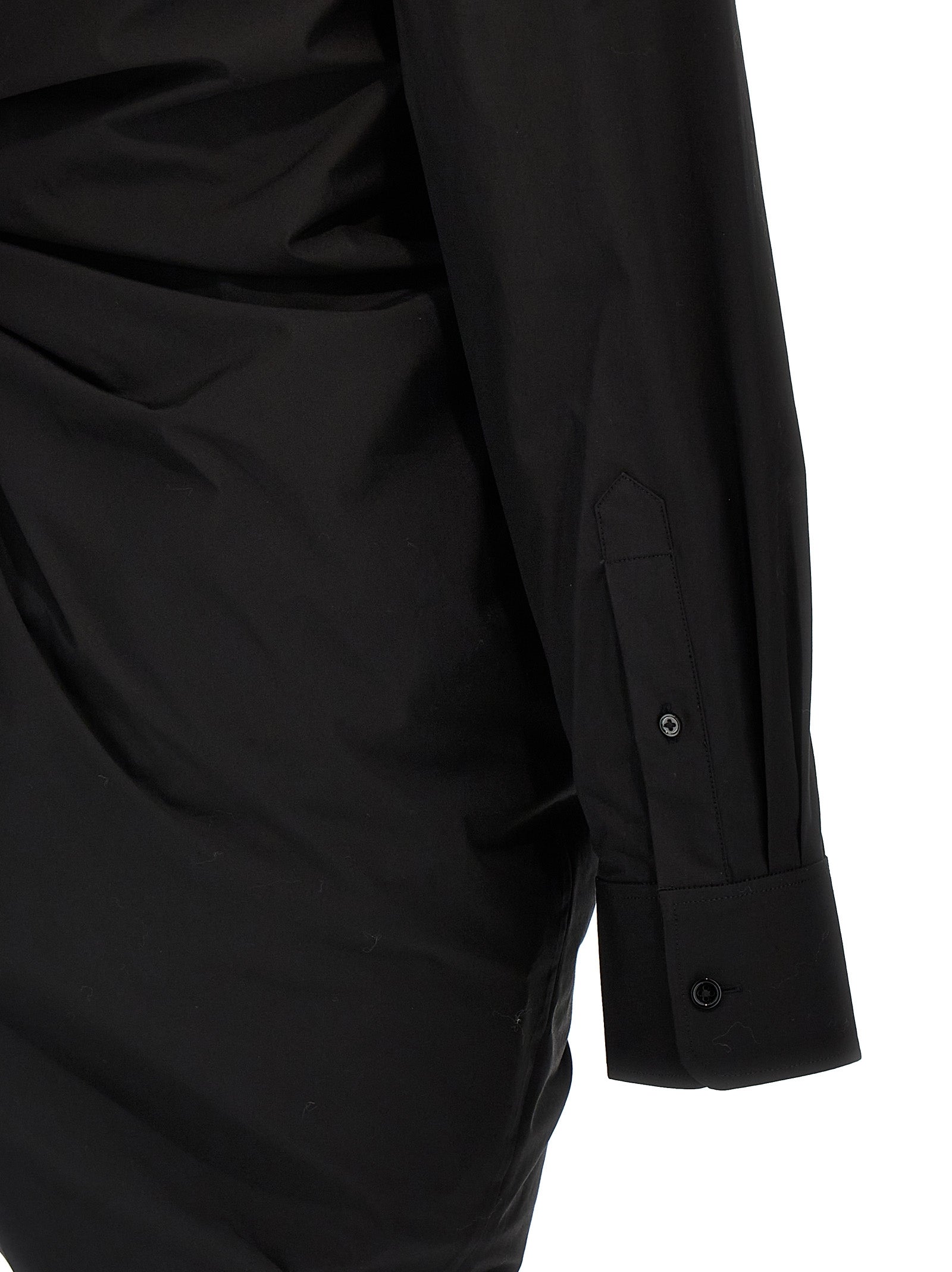 Alexander Wang Schwarzes kurzes Baumwollkleid