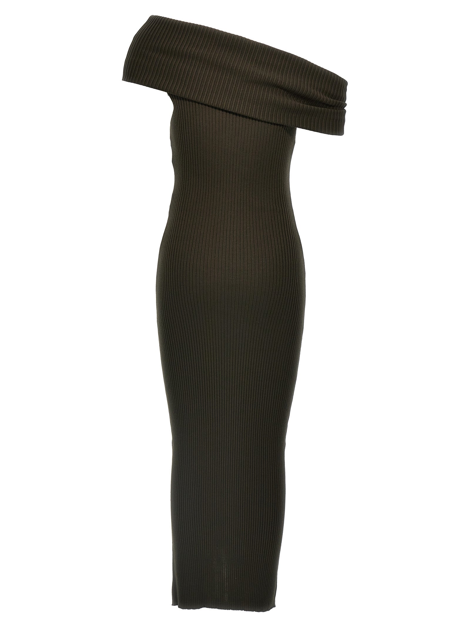 Courrèges Braunes Viskose-Maxikleid