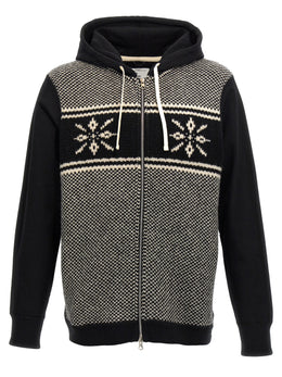 Junya Watanabe Zweifarbiger Baumwollpullover