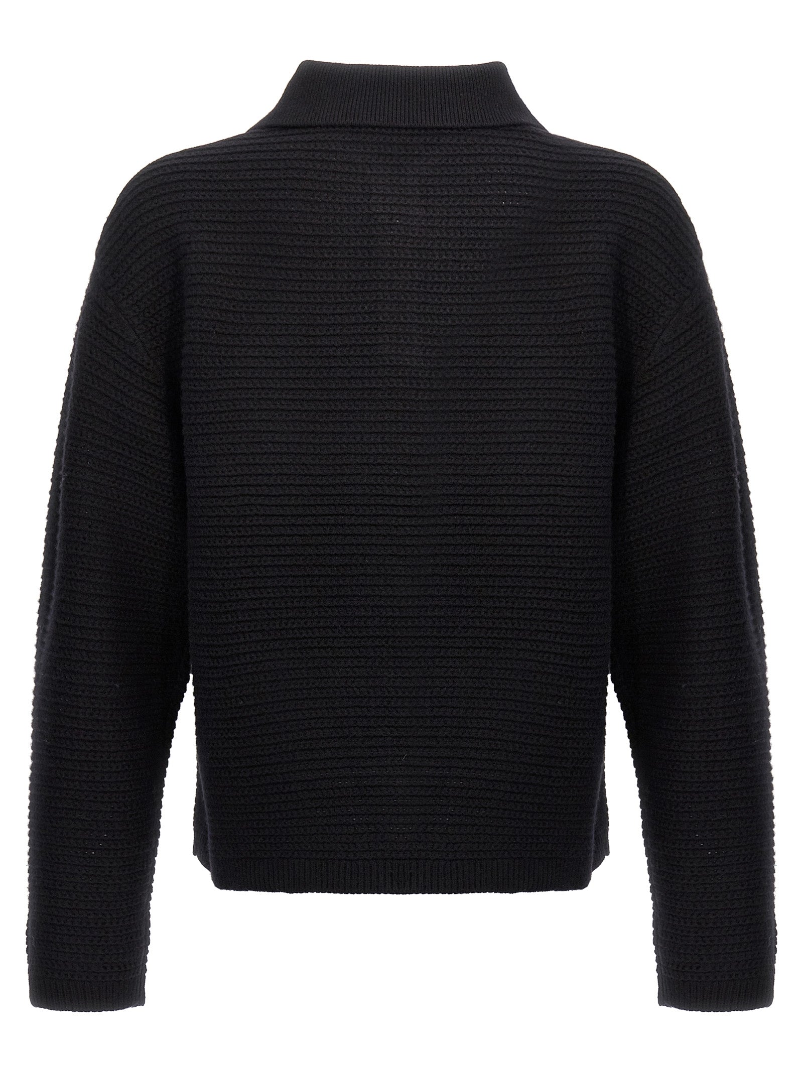 PURPLE Schwarzer Wollcardigan
