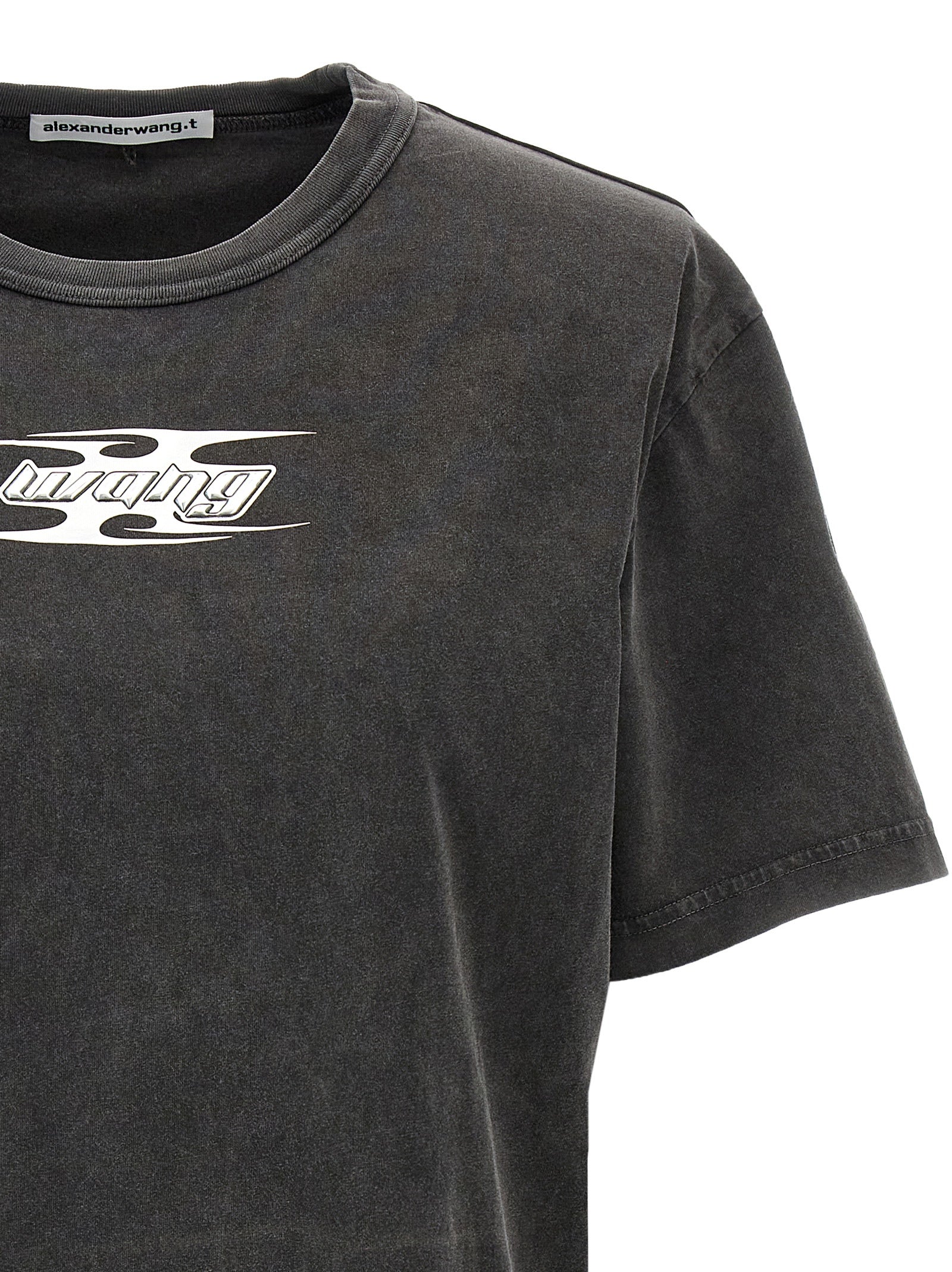 T BY ALEXANDER WANG Graues Baumwoll-T-Shirt