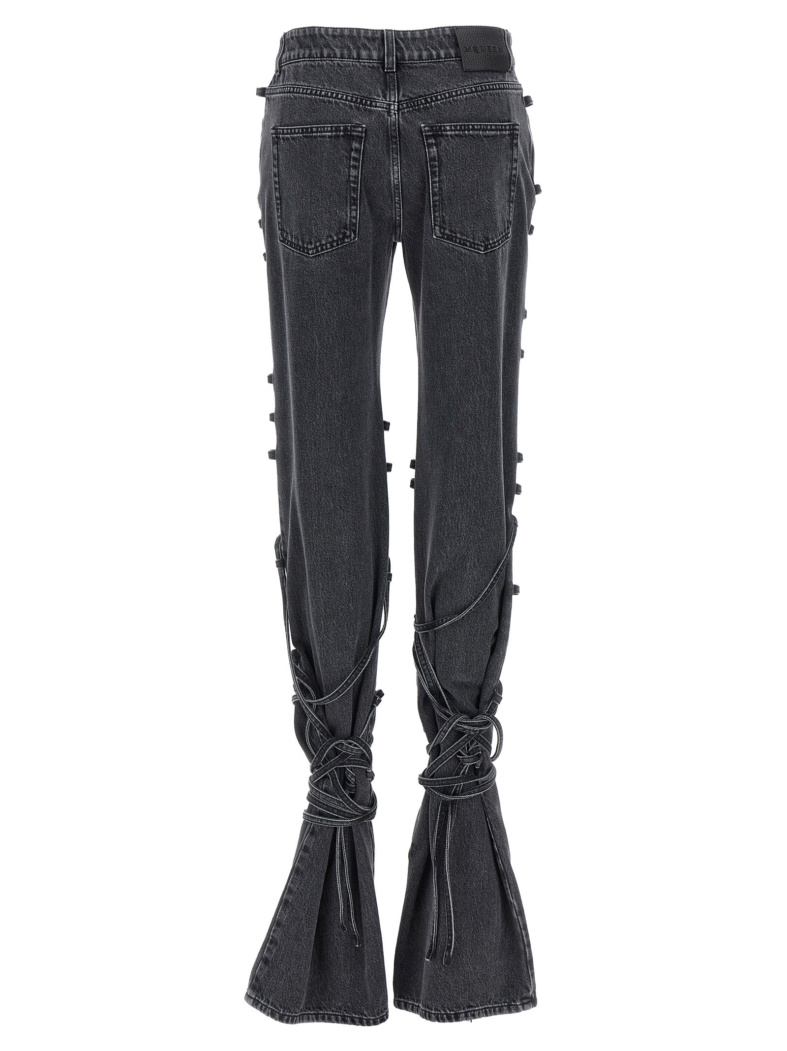Alexander McQueen Schwarze Baumwoll-Schlagjeans