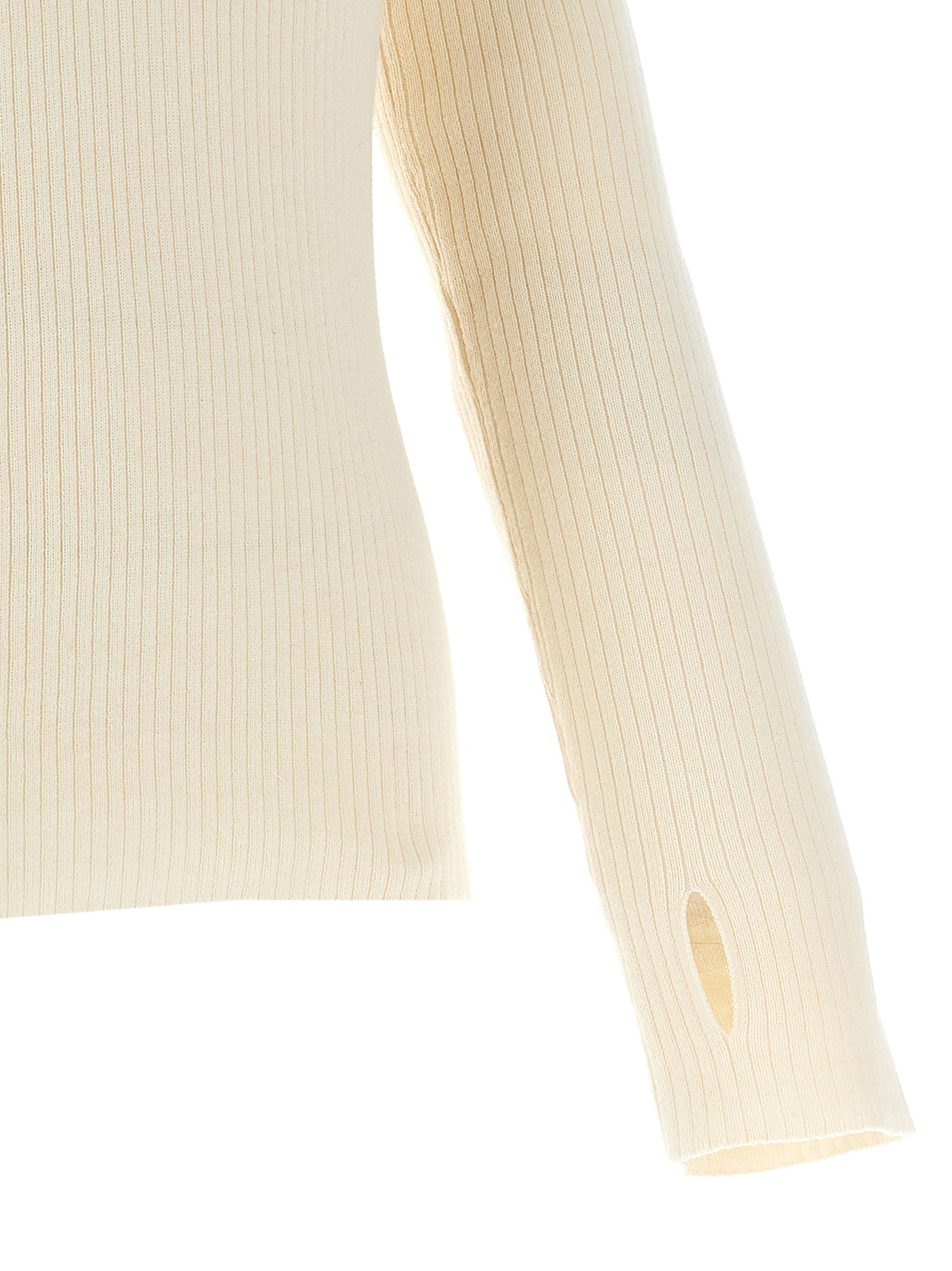 Courrèges Weißer Strickcardigan aus Baumwolle