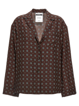 Moschino Braune Seidenbluse
